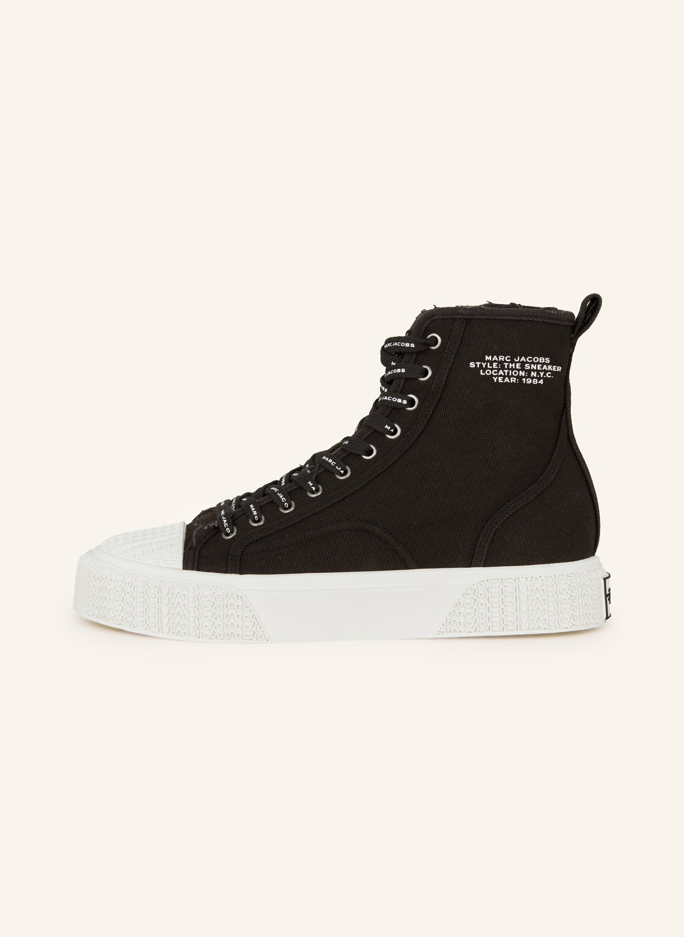 MARC JACOBS High-top sneakers THE HIGH TOP SNEAKER, Color: BLACK/ WHITE (Image 4)