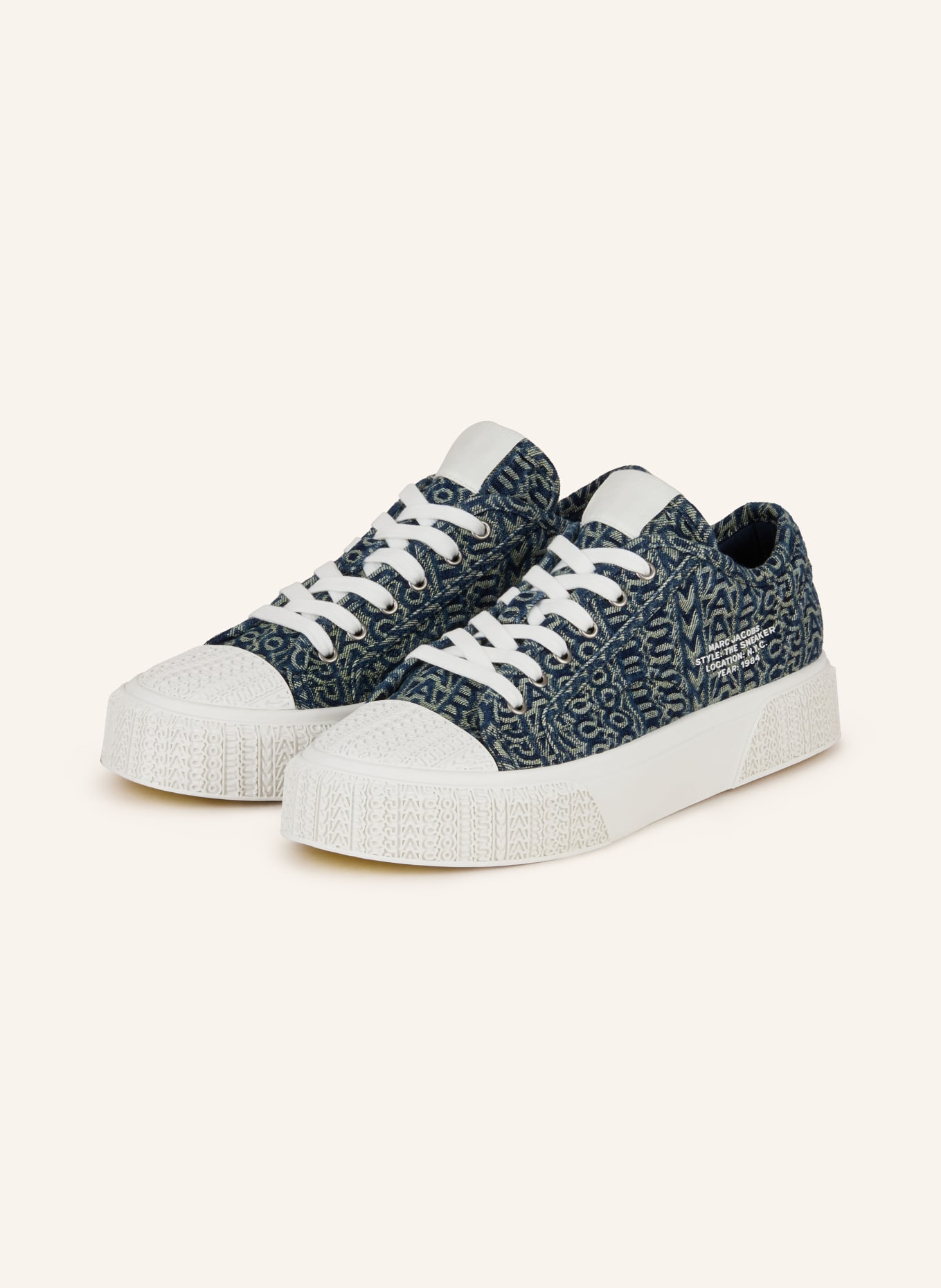 MARC JACOBS Sneakers THE SNEAKER, Color: DARK BLUE/ LIGHT GREEN (Image 1)