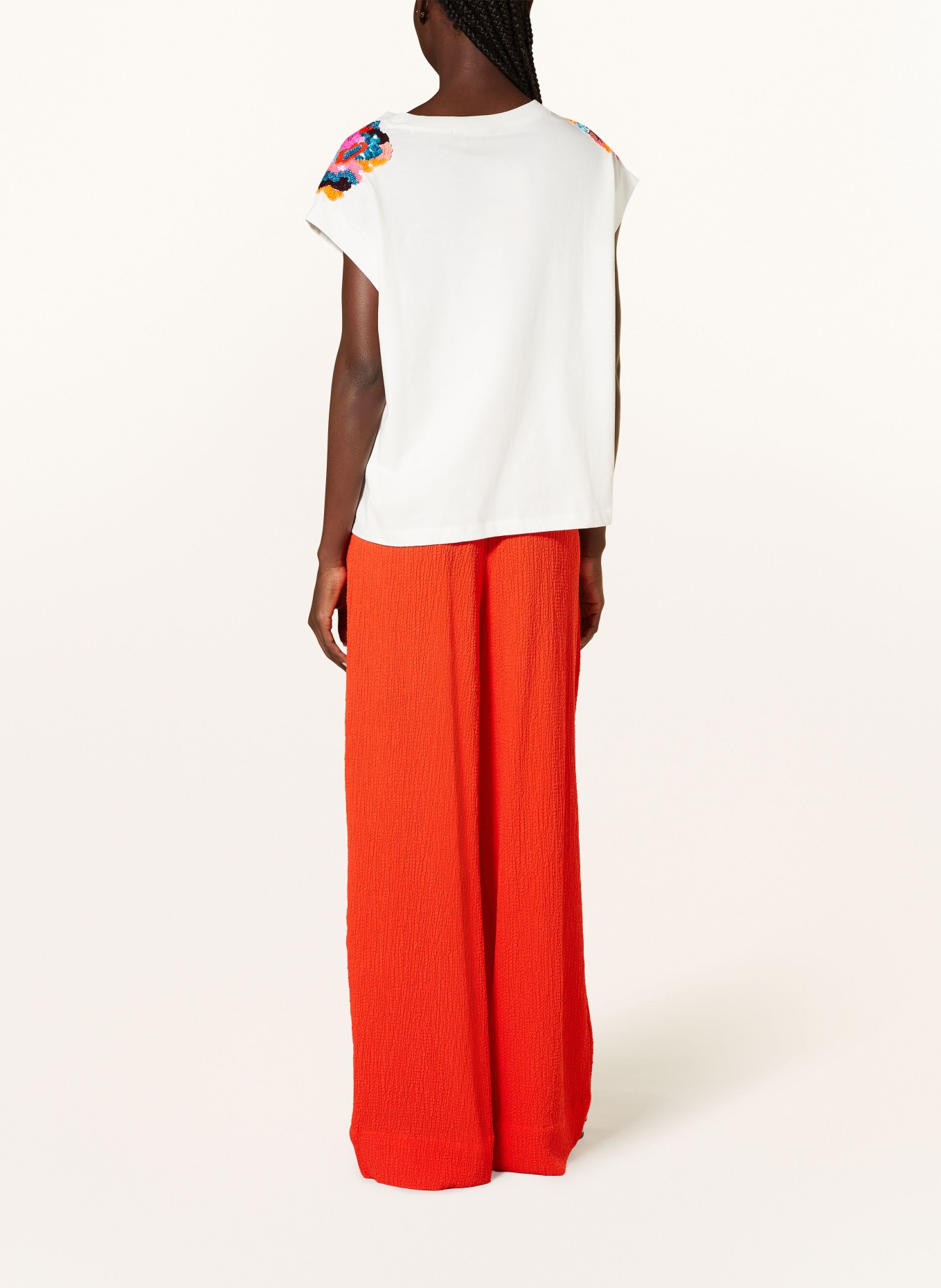 ESSENTIEL ANTWERP T-shirt FEQUINS with sequins, Color: ECRU (Image 3)