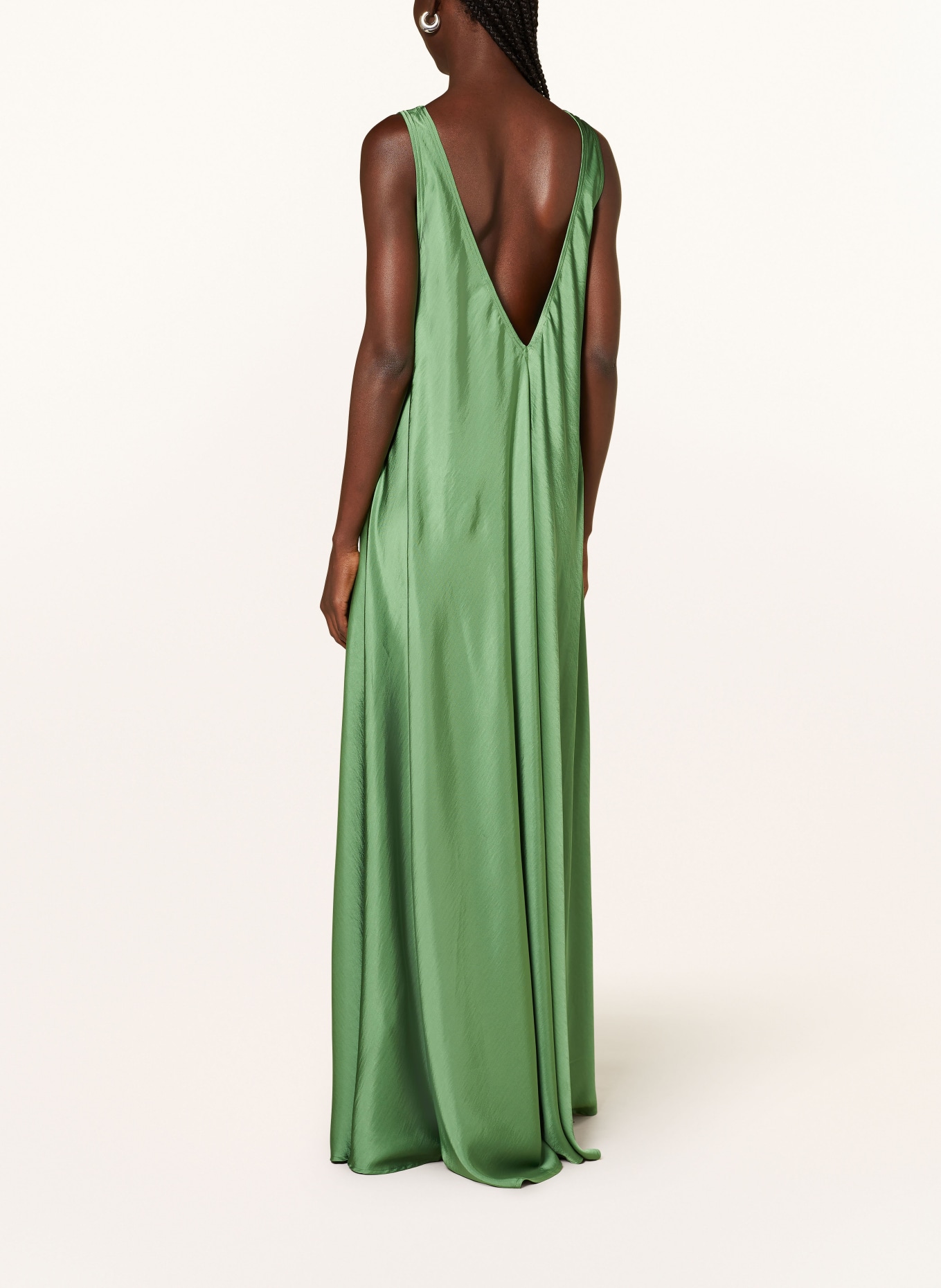 ESSENTIEL ANTWERP Satin dress FULU, Color: GREEN (Image 3)