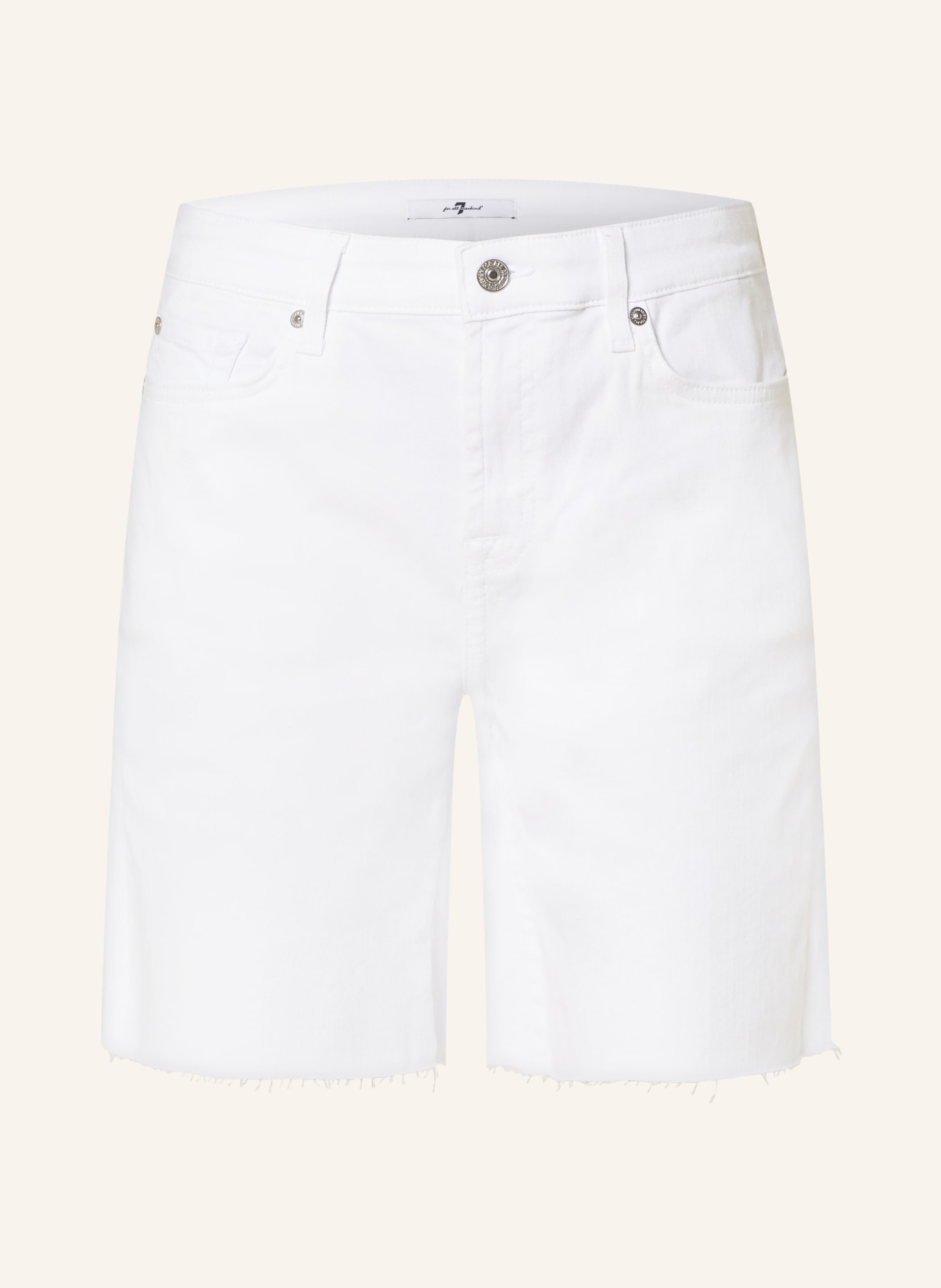 7 for all mankind Jeansshorts, Farbe: WEISS (Bild 1)