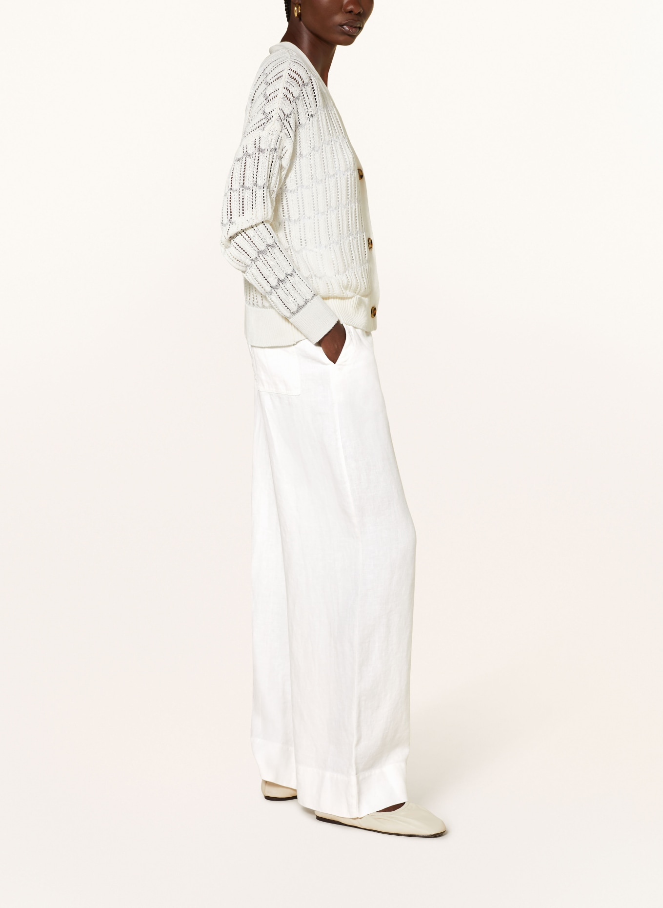 REISS Linen trousers DEMI, Color: WHITE (Image 4)