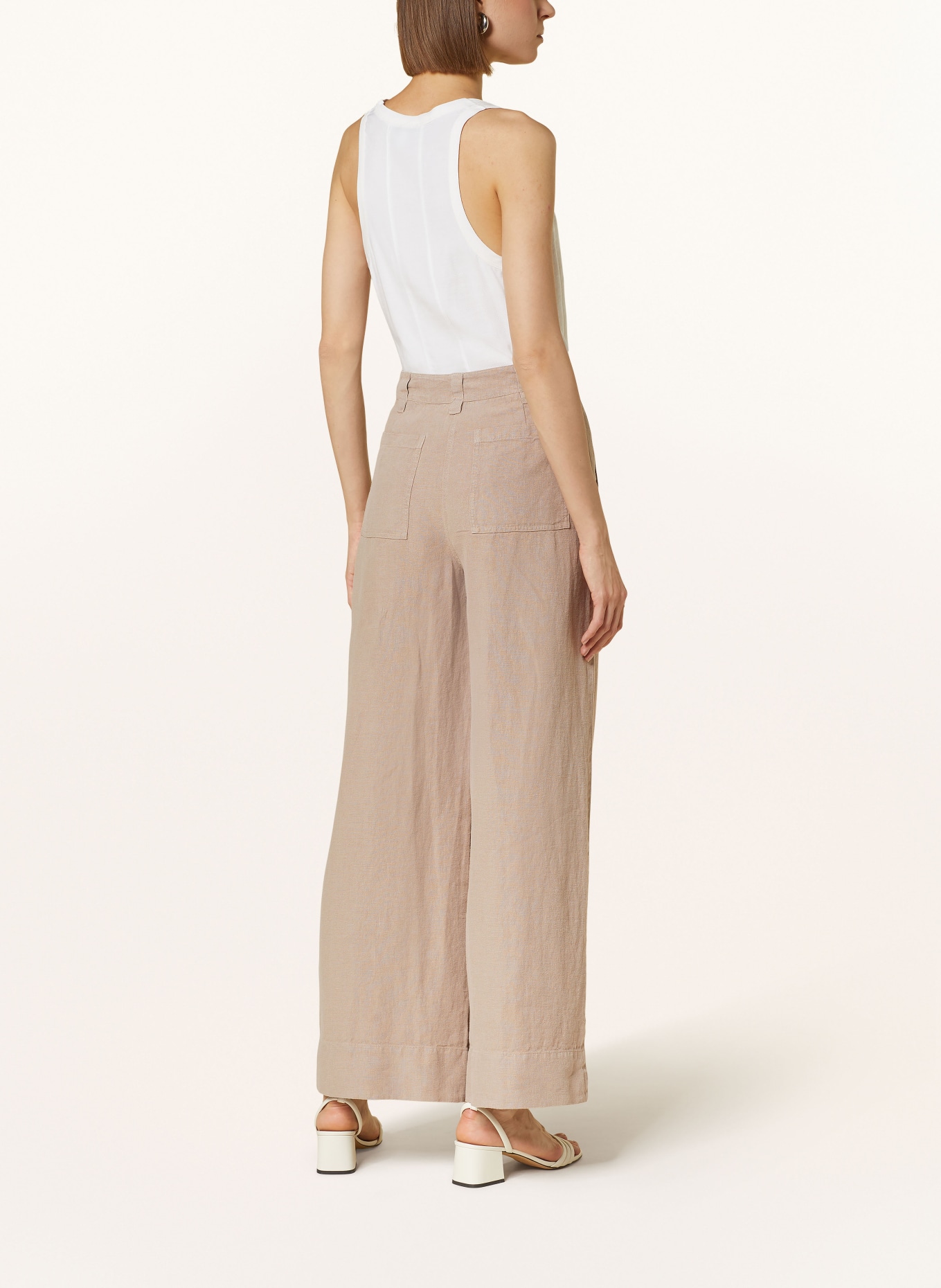 REISS Linen trousers DEMI, Color: TAUPE (Image 3)