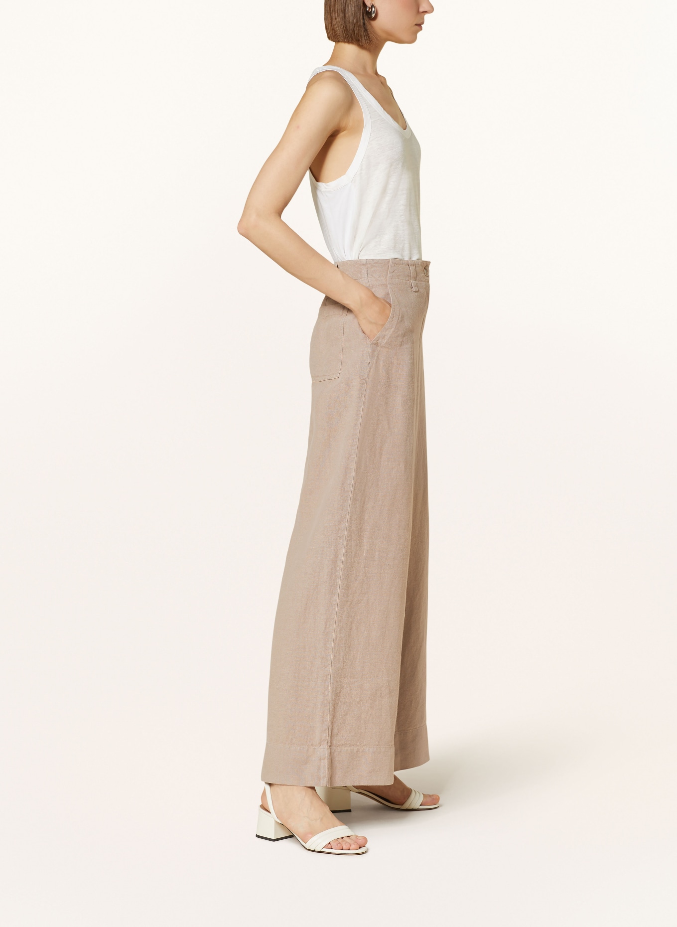 REISS Linen trousers DEMI, Color: TAUPE (Image 4)