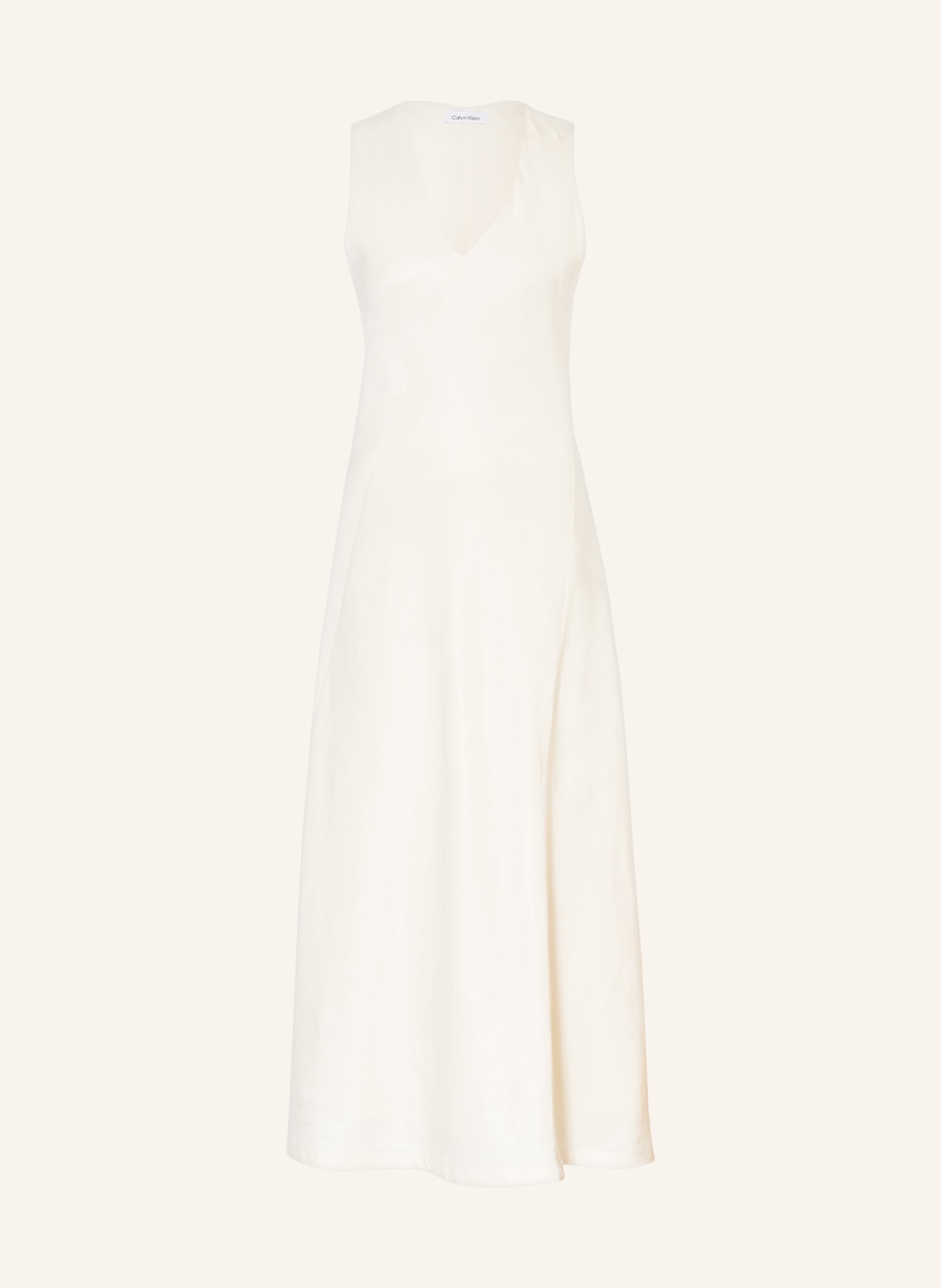 Calvin Klein Sukienka z dodatkiem lnu, Kolor: KREMOWY (Obrazek 1)