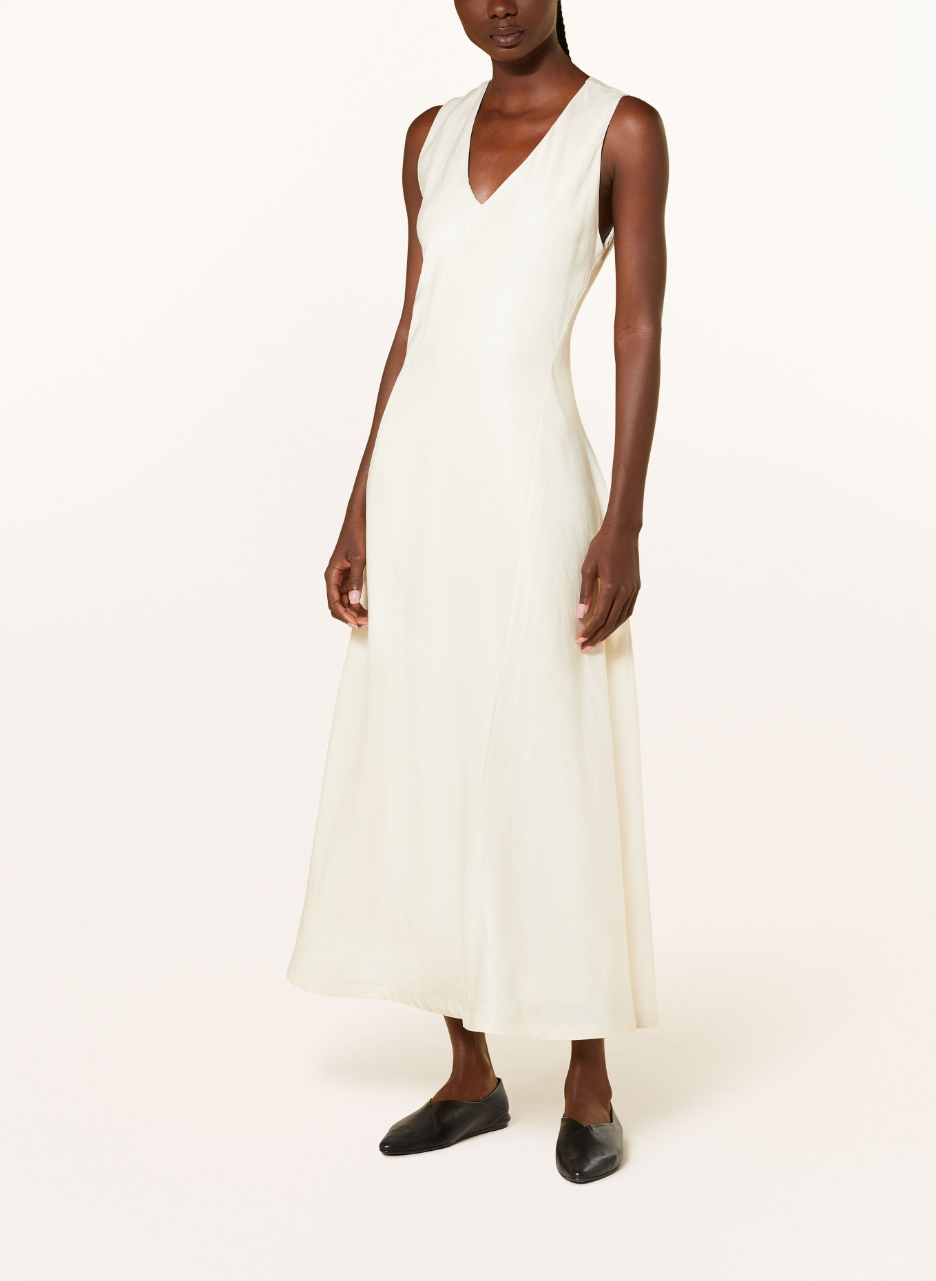 Calvin Klein Sukienka z dodatkiem lnu, Kolor: KREMOWY (Obrazek 2)