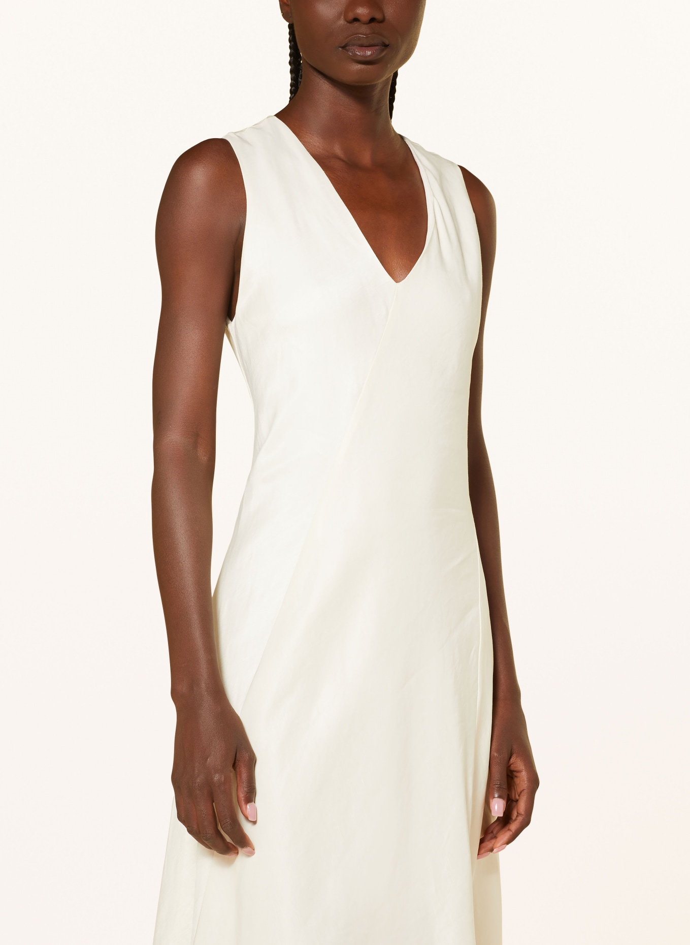 Calvin Klein Sukienka z dodatkiem lnu, Kolor: KREMOWY (Obrazek 4)