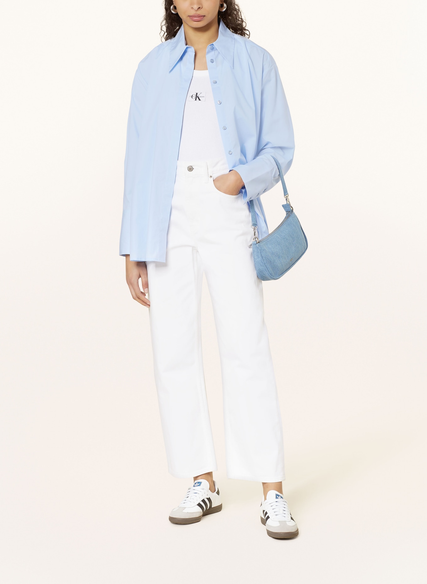 Calvin Klein Jeansy straight BARREL, Kolor: 0K8 Ck Classic White (Obrazek 2)