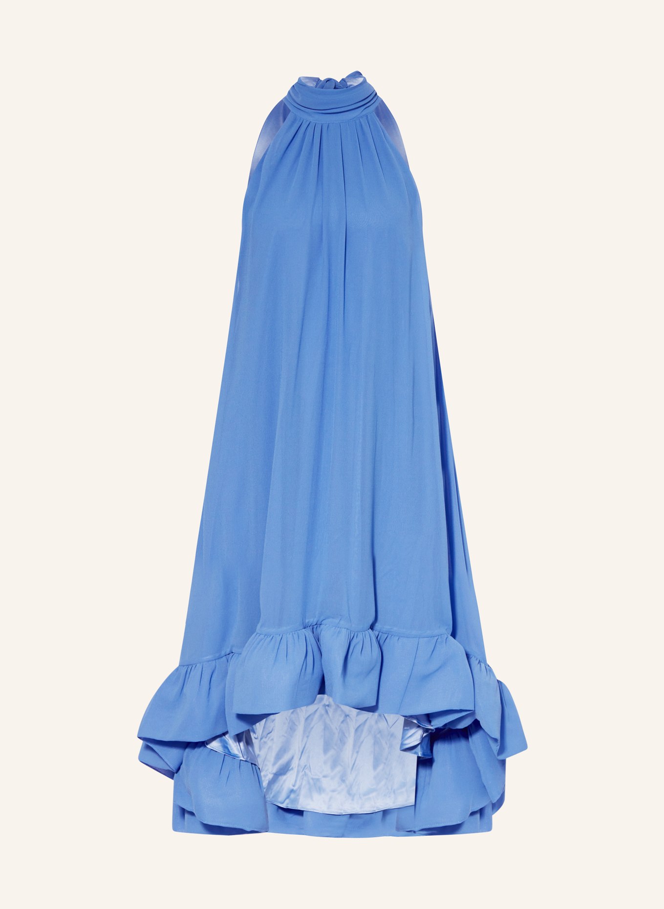 MALINA Dress SABRINA with frills and cut-out, Color: BLUE (Image 1)