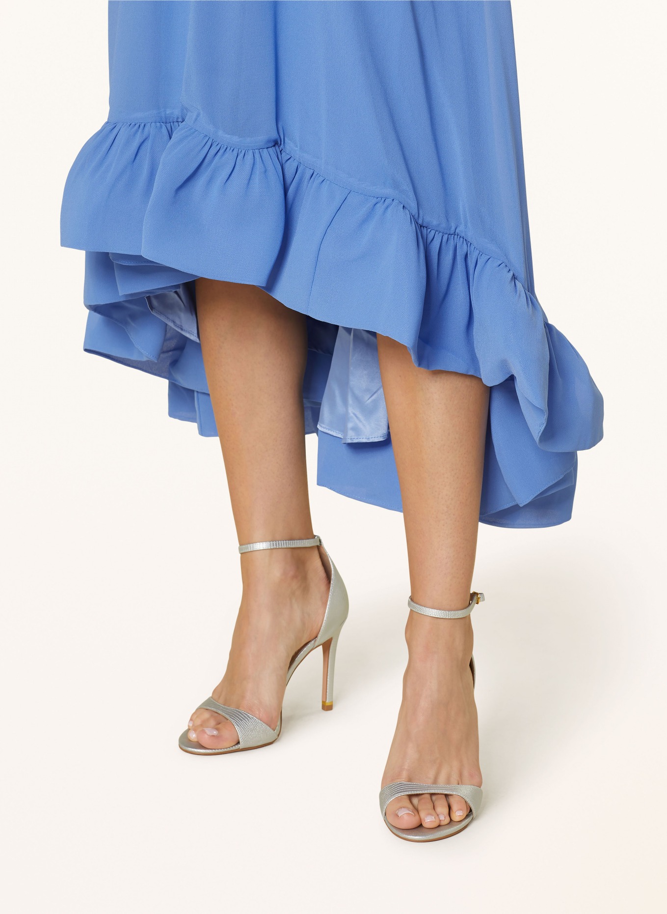 MALINA Dress SABRINA with frills and cut-out, Color: BLUE (Image 4)