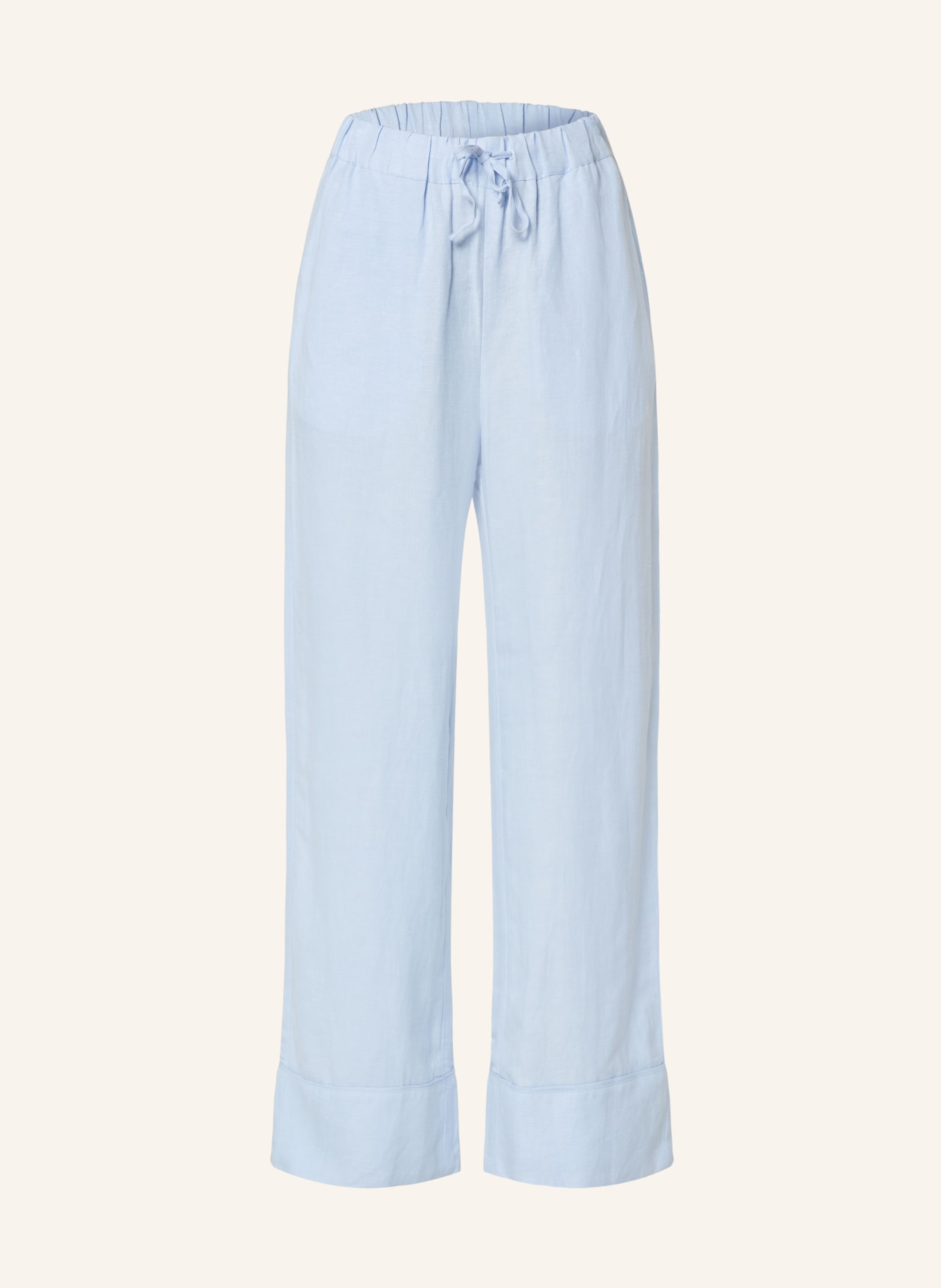 MALINA Trousers MAISIE with linen, Color: LIGHT BLUE (Image 1)