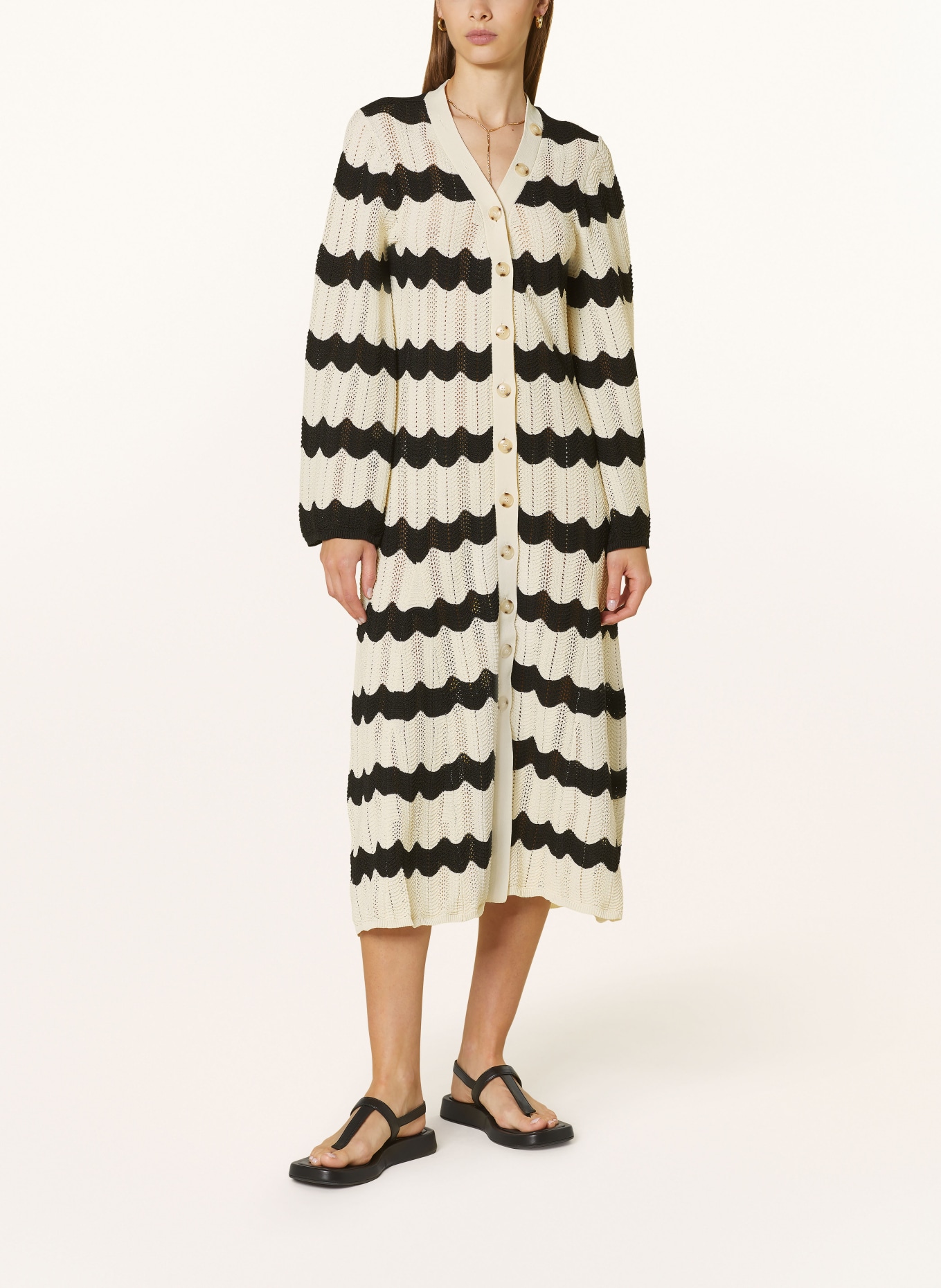 MALINA Knit dress ISOBEL: BLACK / ECRU