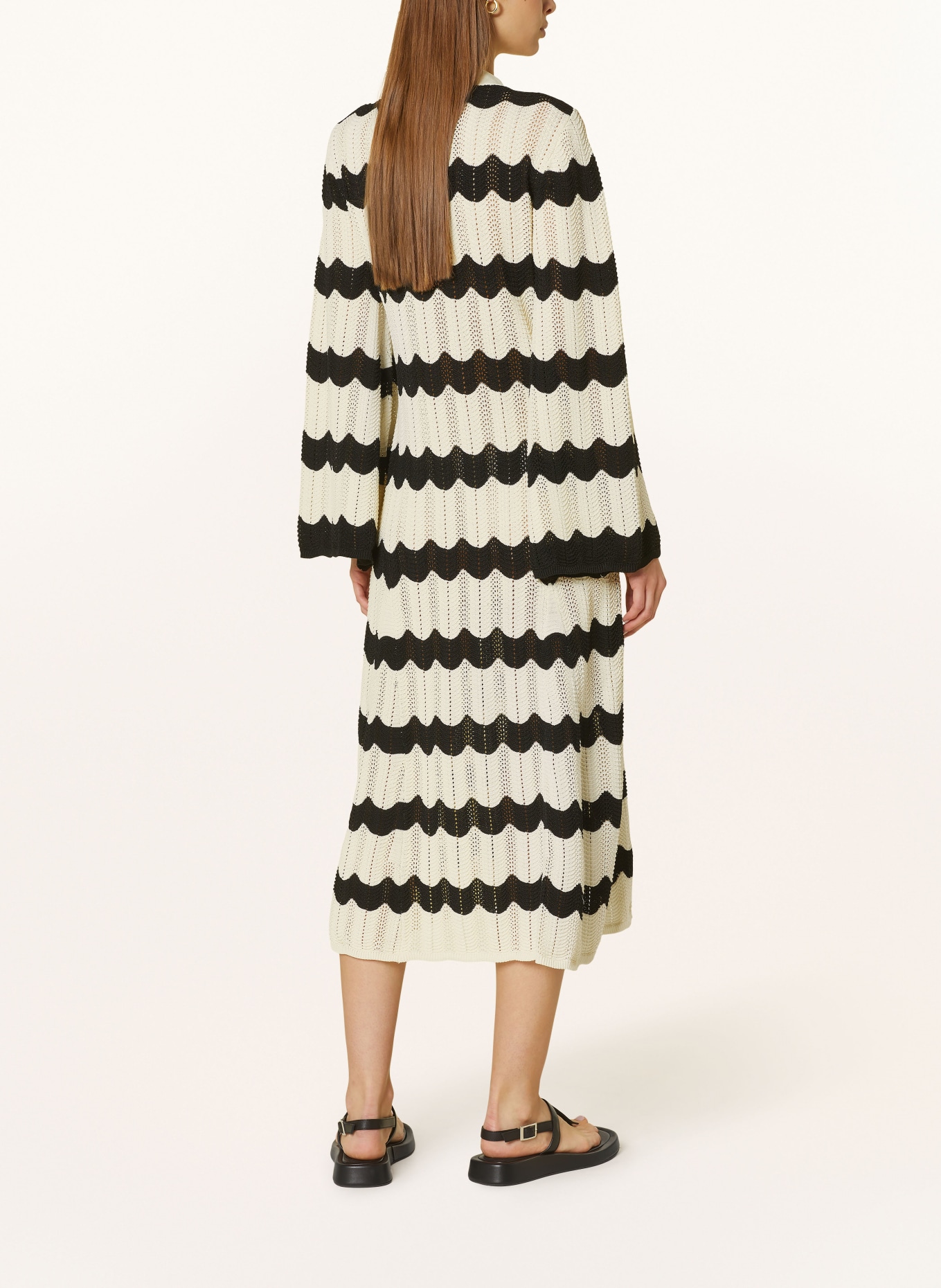 MALINA Knit dress ISOBEL: BLACK / ECRU