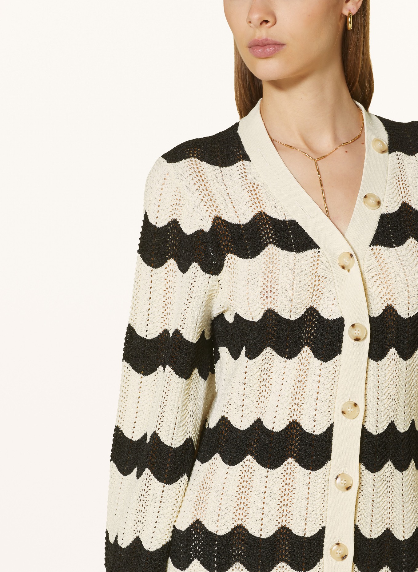 MALINA Knit dress ISOBEL: BLACK / ECRU