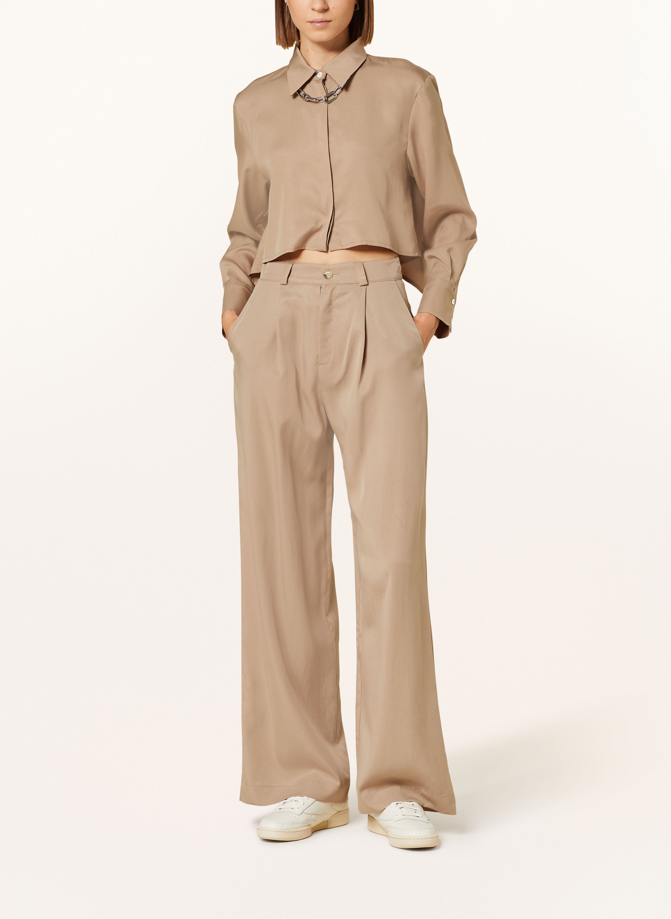 OH APRIL Wide leg trousers ELIZA, Color: TAUPE (Image 2)