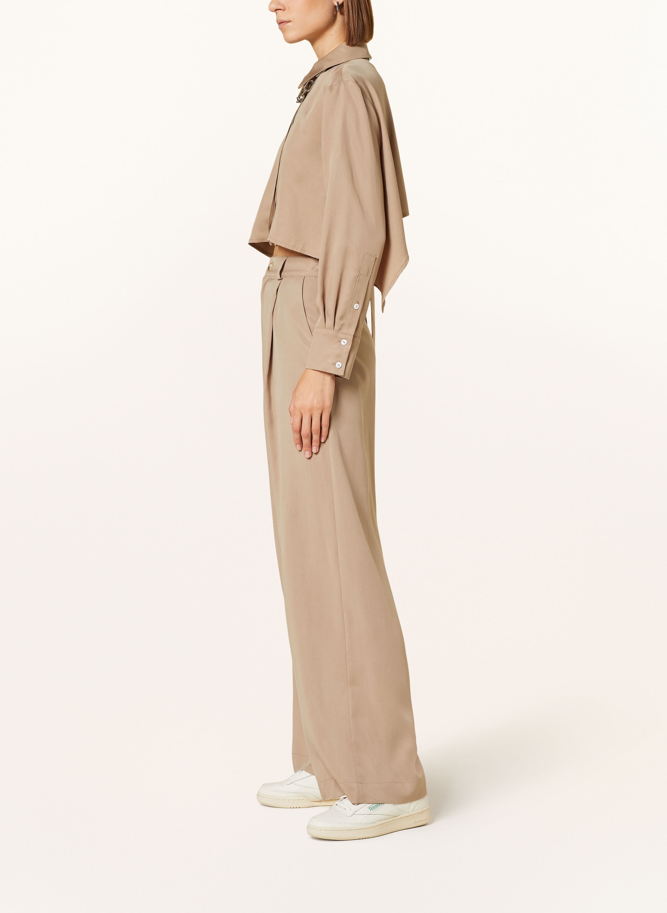 OH APRIL Wide leg trousers ELIZA, Color: TAUPE (Image 4)