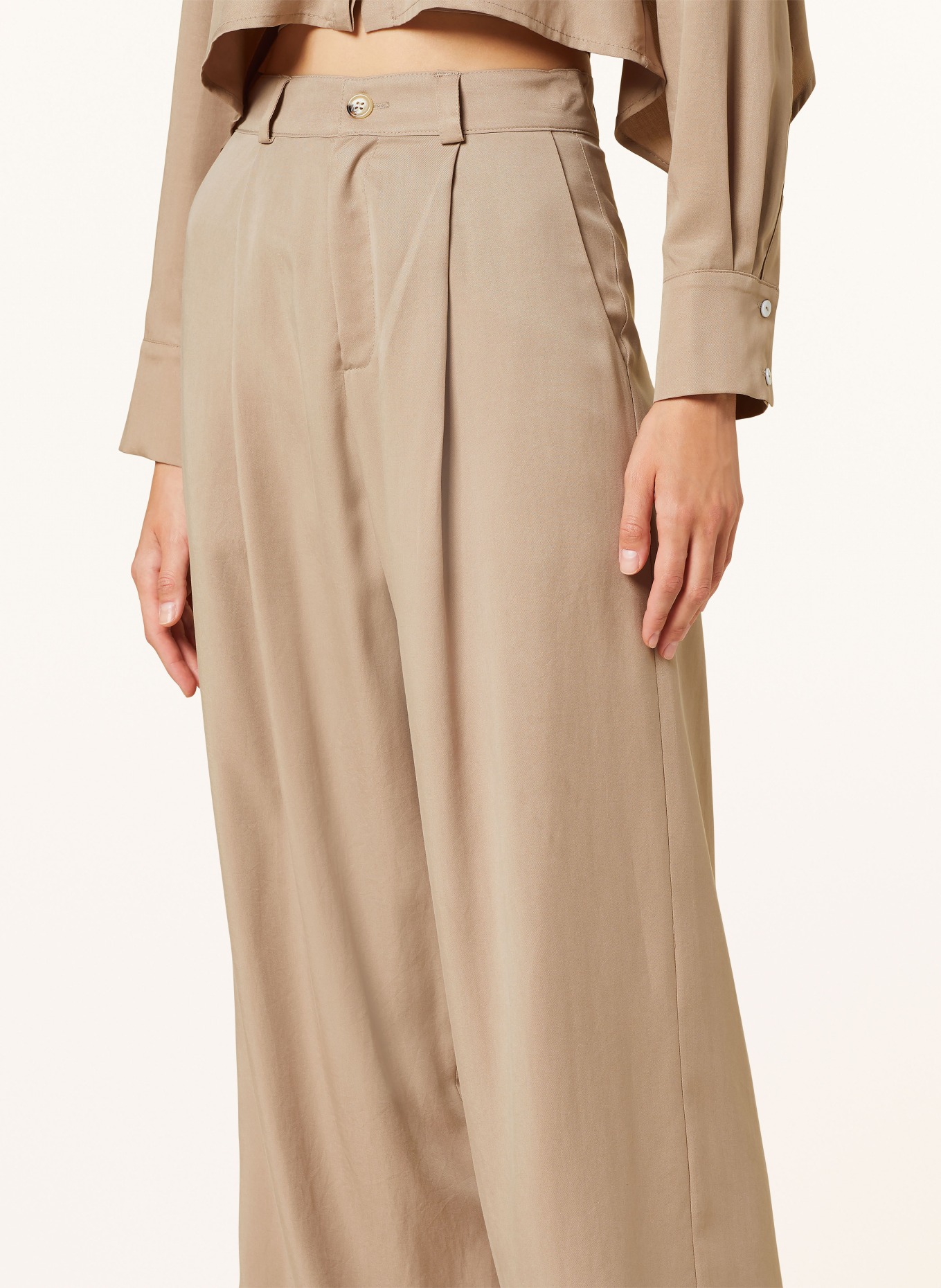 OH APRIL Wide leg trousers ELIZA, Color: TAUPE (Image 5)