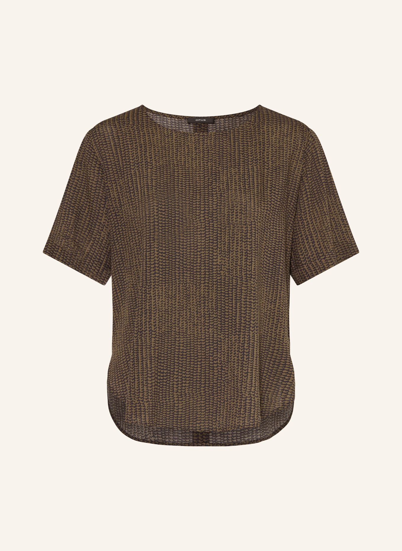 OPUS Shirt blouse FASPA DESERT, Color: KHAKI/ BLACK (Image 1)