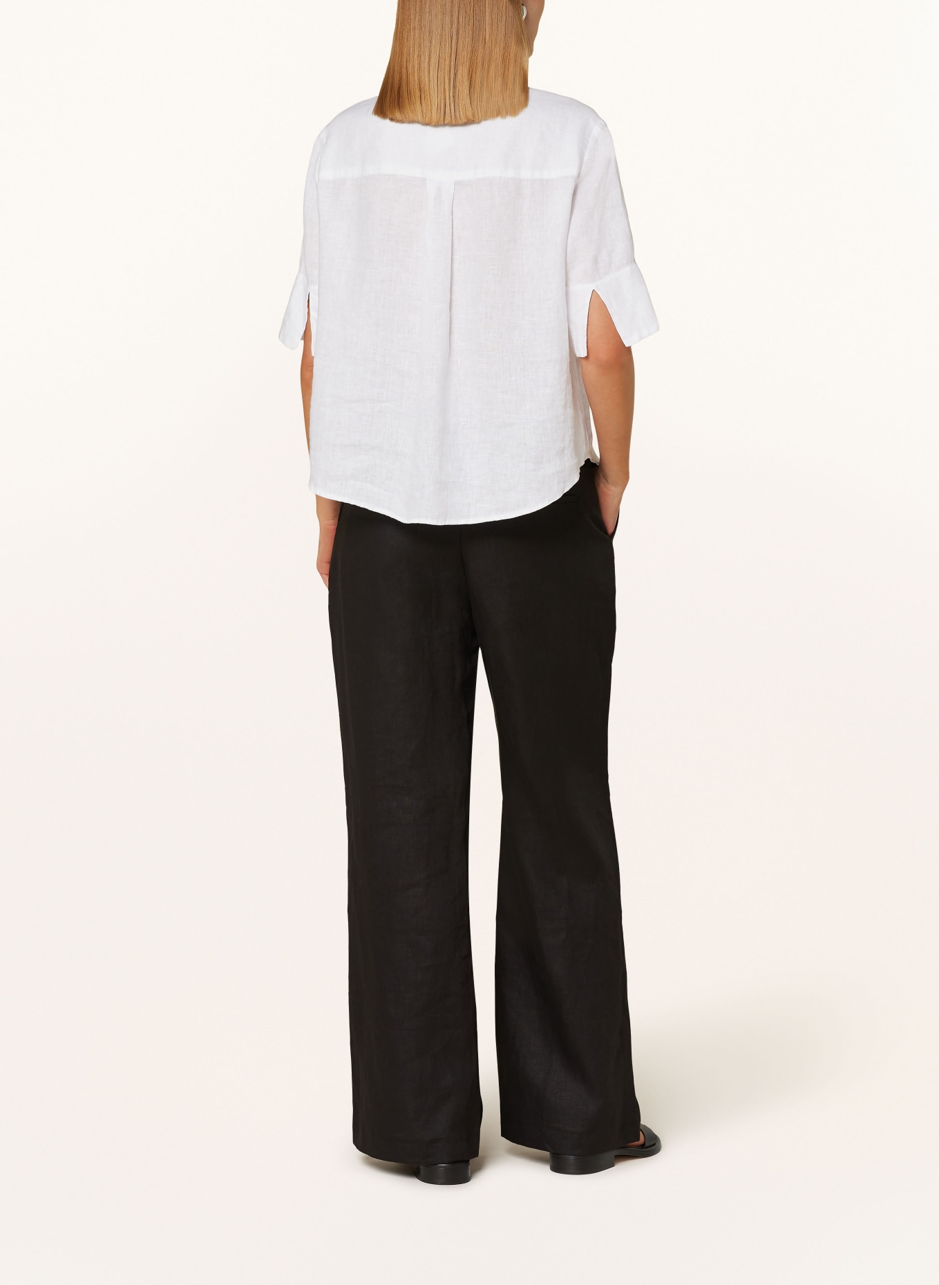 OPUS Shirt blouse FILALIA made of linen, Color: WHITE (Image 3)