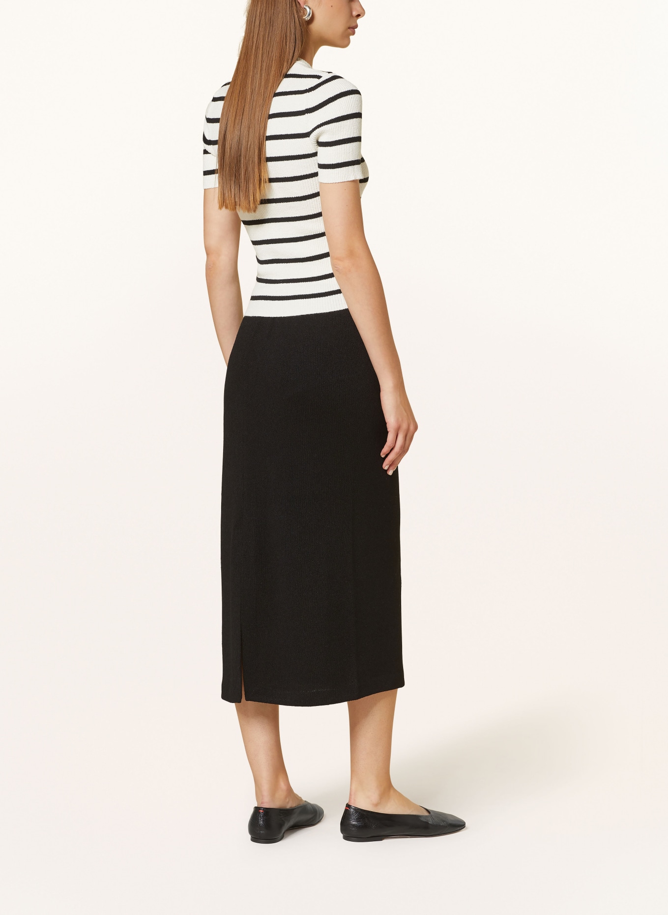 OPUS Knit skirt ROBINIA, Color: BLACK (Image 3)