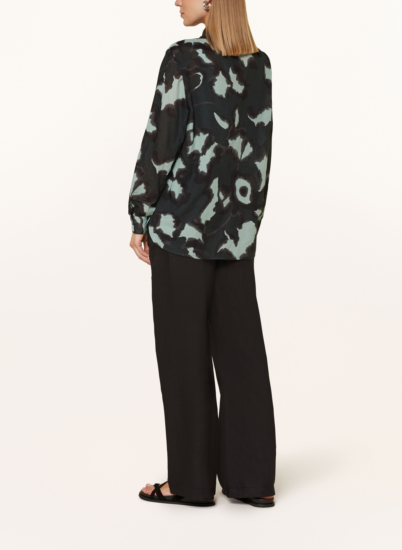 OPUS Shirt blouse FUMINE, Color: BLACK/ GRAY/ MINT (Image 3)