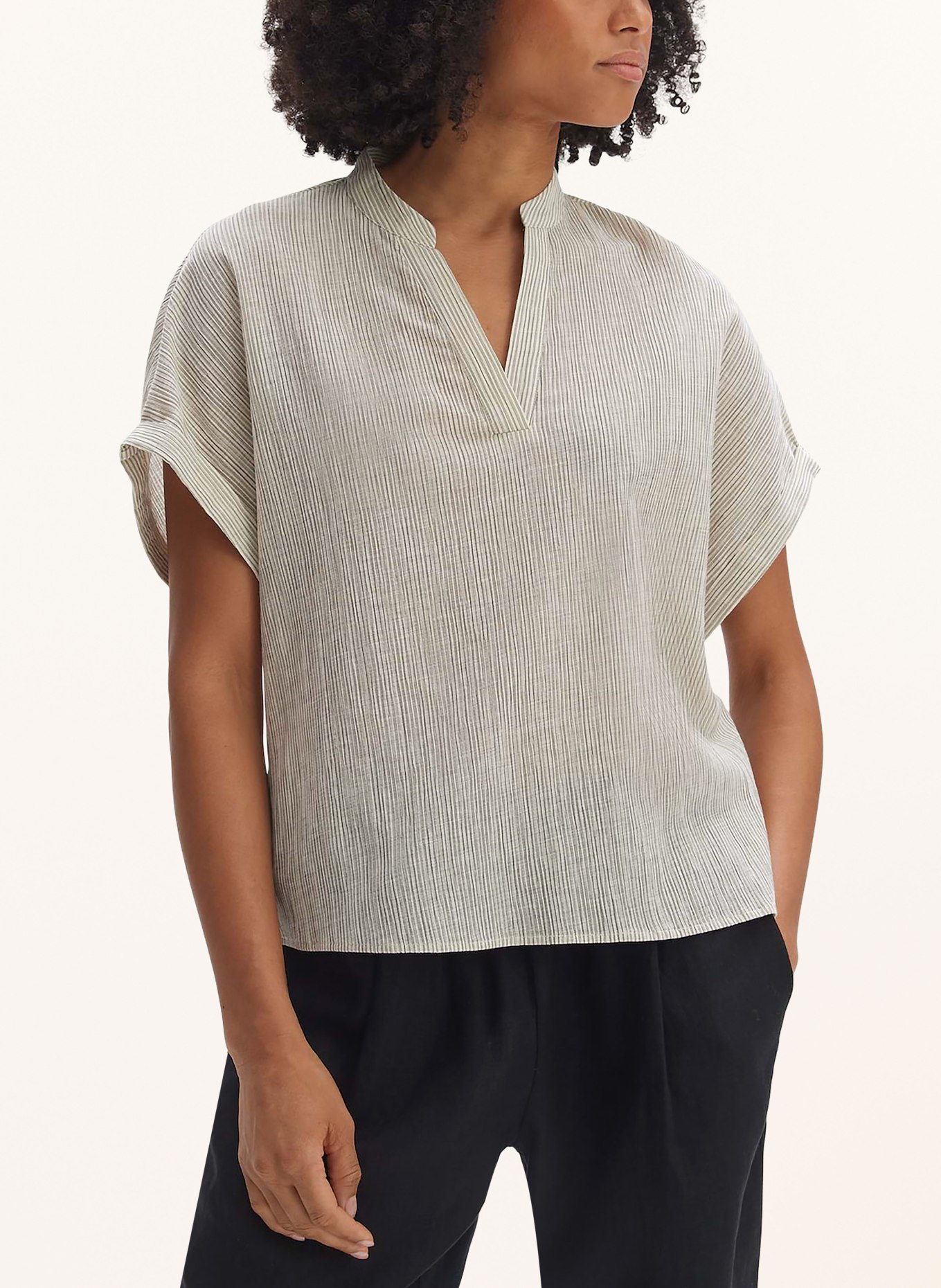 OPUS Shirt blouse FLANDRA, Color: CREAM/ BLACK (Image 2)