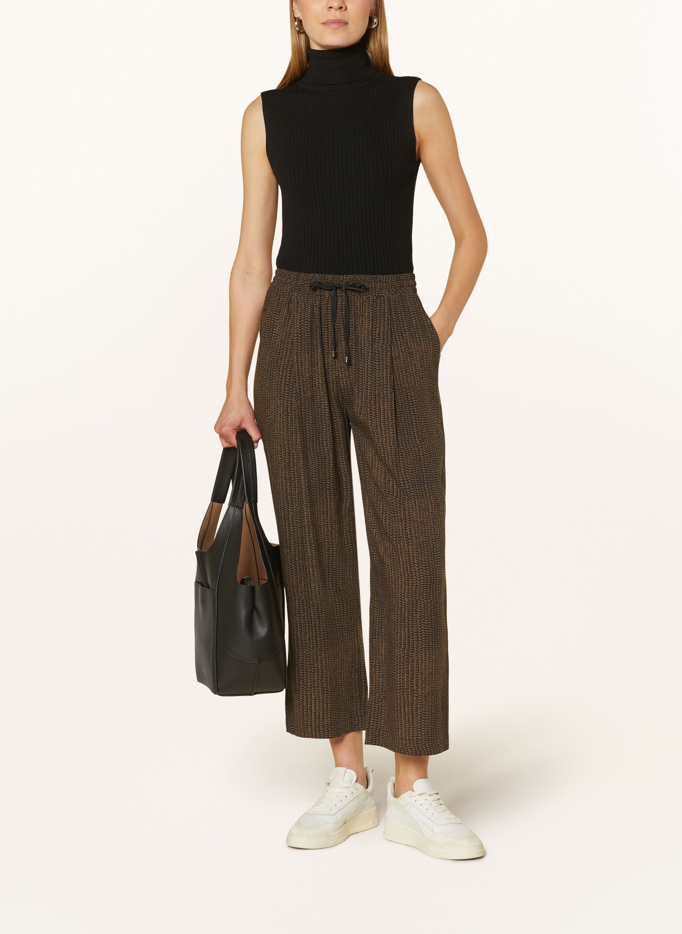 OPUS Culottes MAHOLA, Color: BROWN/ BLACK (Image 2)