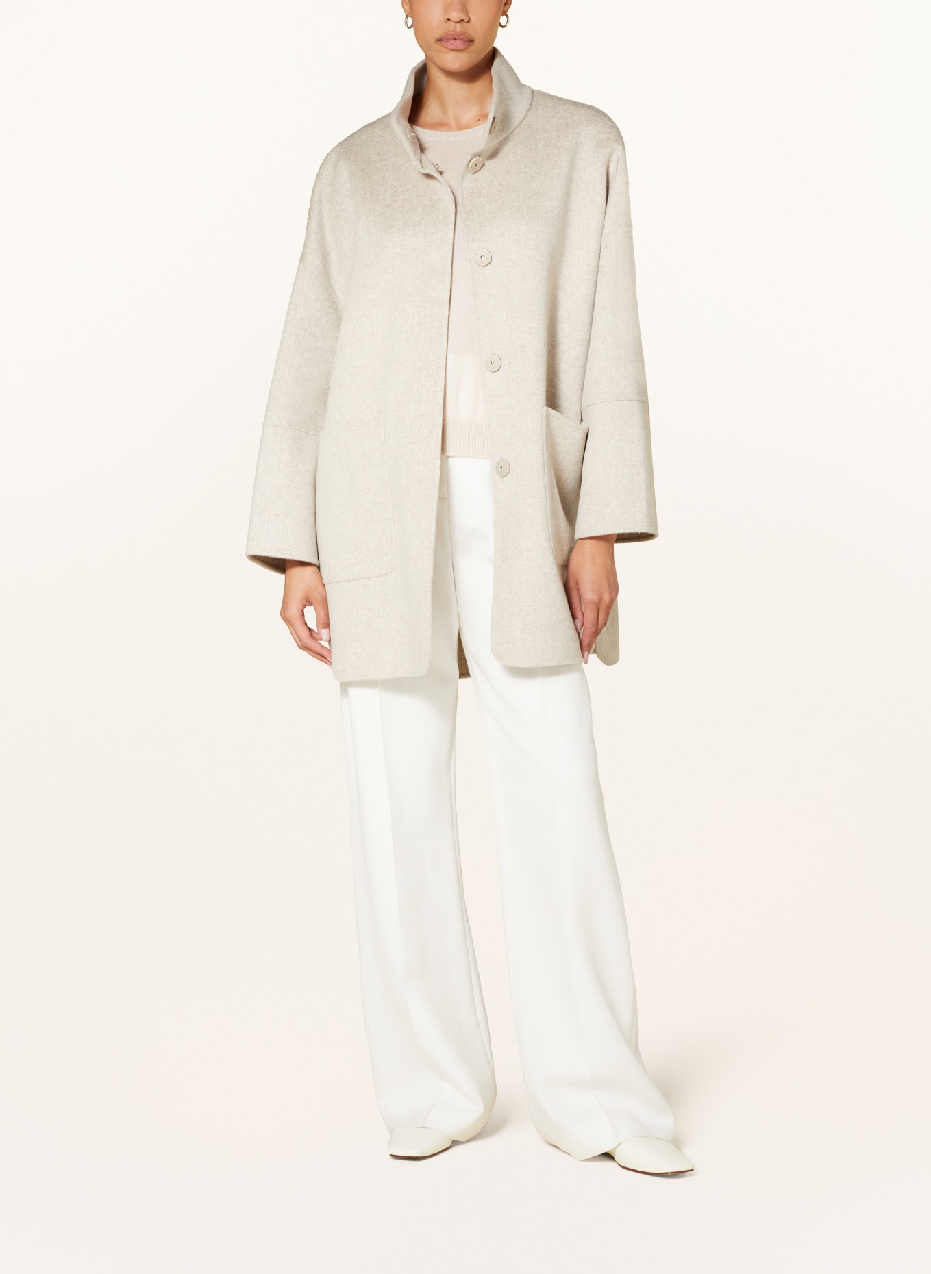 IRIS von ARNIM Jacket HORTENSIA with cashmere, Color: ECRU/ GRAY (Image 2)