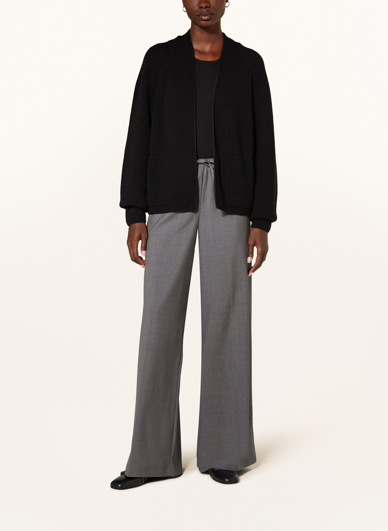 IRIS von ARNIM Knit cardigan FASANA in cashmere, Color: BLACK (Image 2)