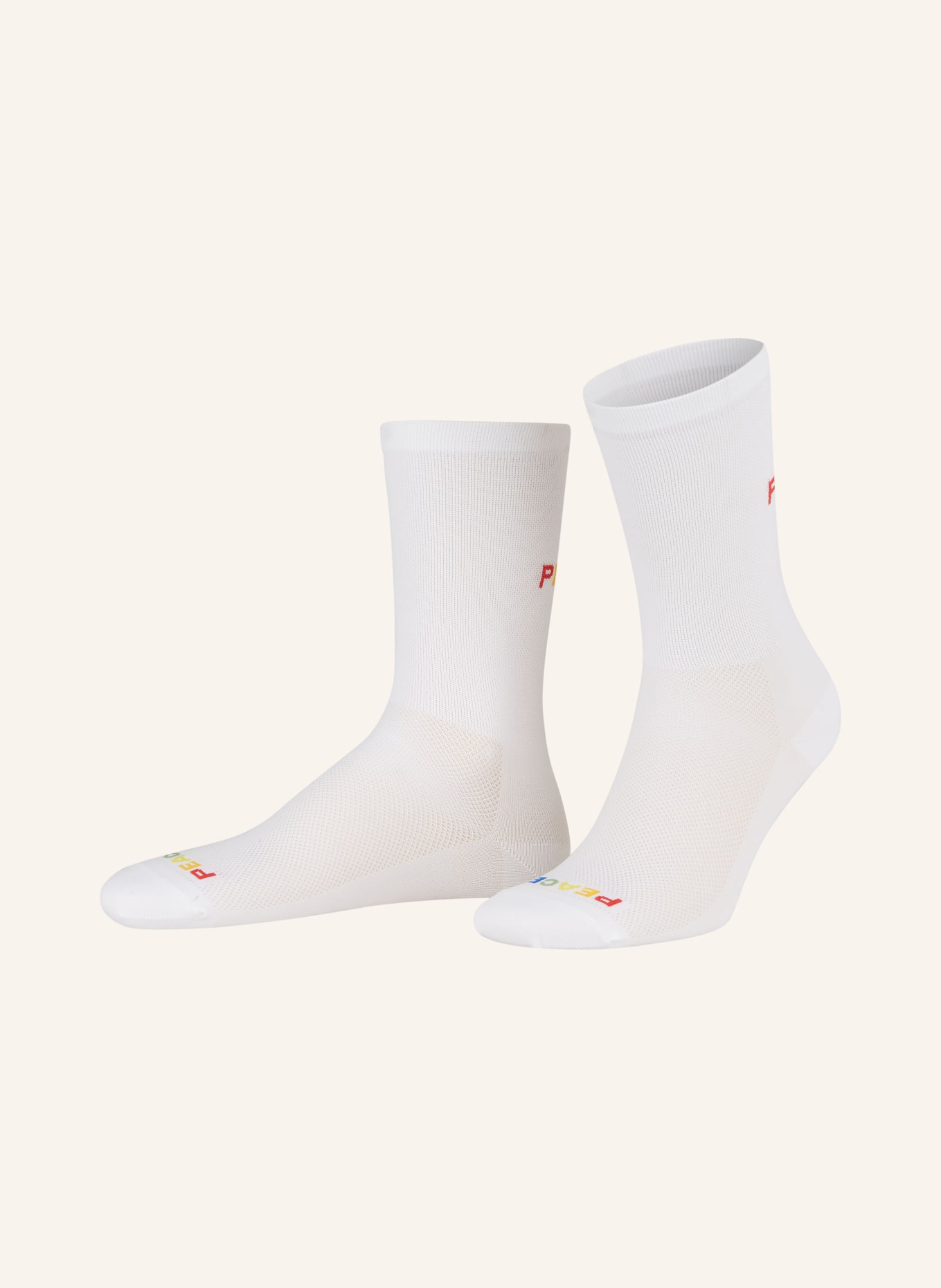FINGERSCROSSED Cycling socks ROLLING HARMONY, Color: WHITE (Image 1)