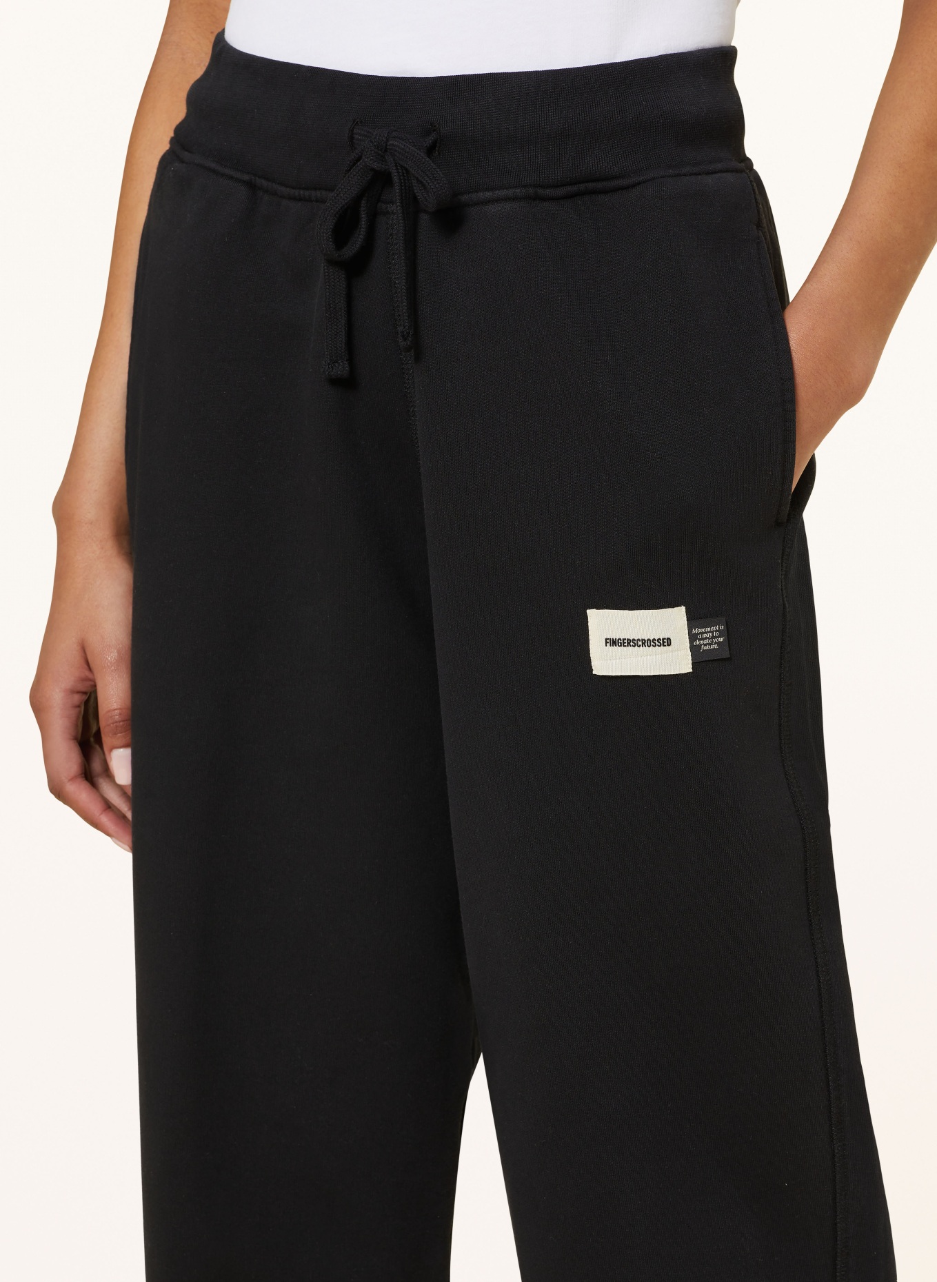 FINGERSCROSSED Sweatpants MOVEMENT, Color: BLACK (Image 5)