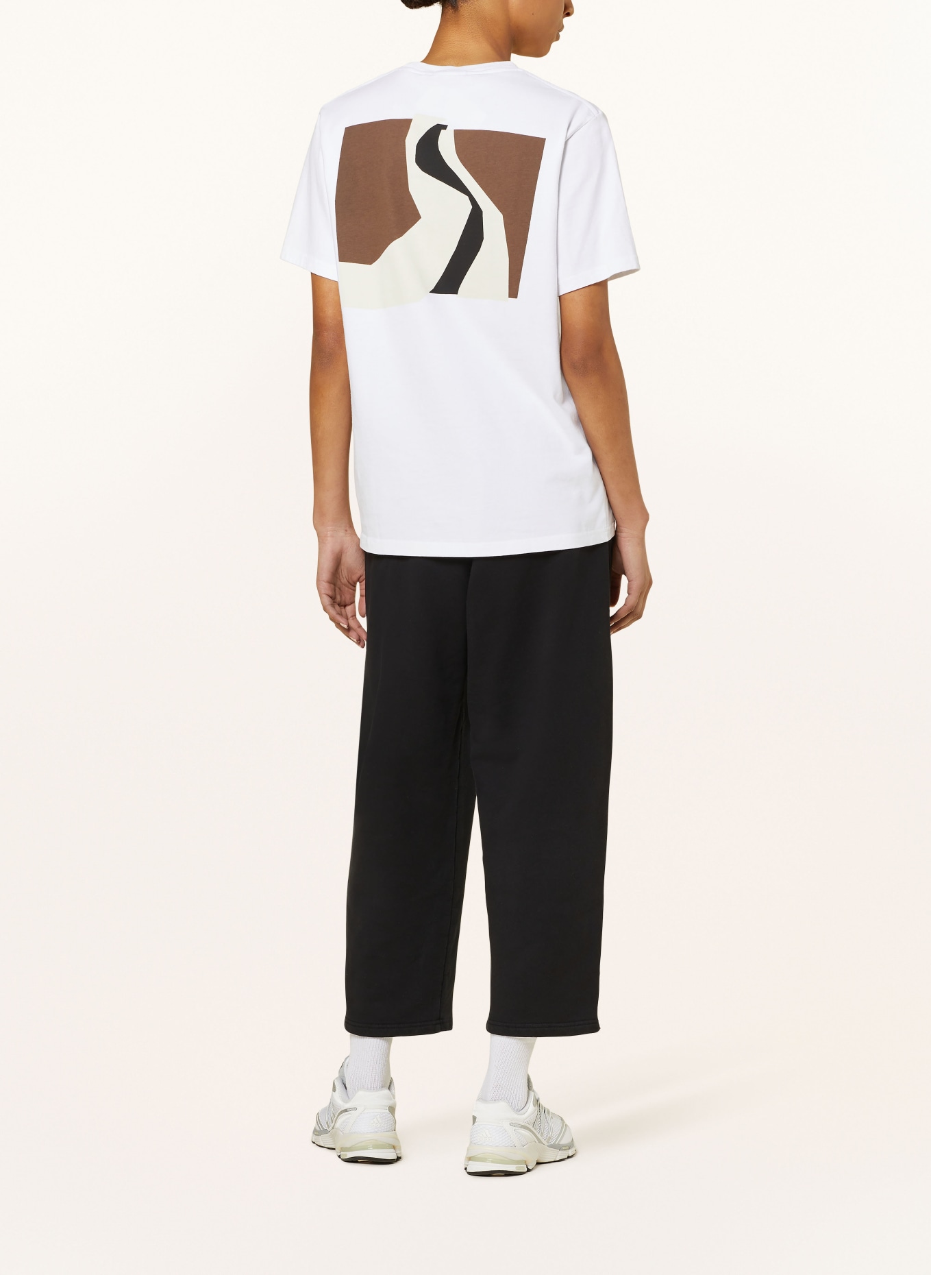FINGERSCROSSED T-shirt MOVEMENT, Color: WHITE/ BLACK/ BROWN (Image 3)