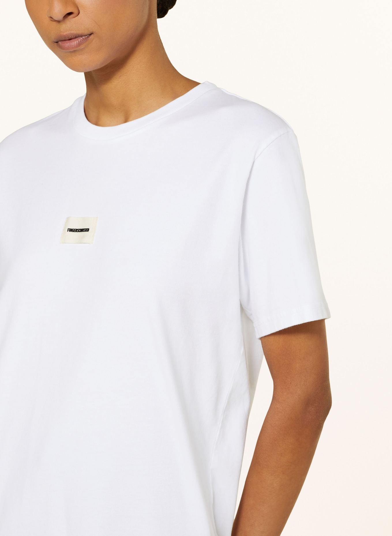 FINGERSCROSSED T-shirt MOVEMENT, Color: WHITE/ BLACK/ BROWN (Image 4)