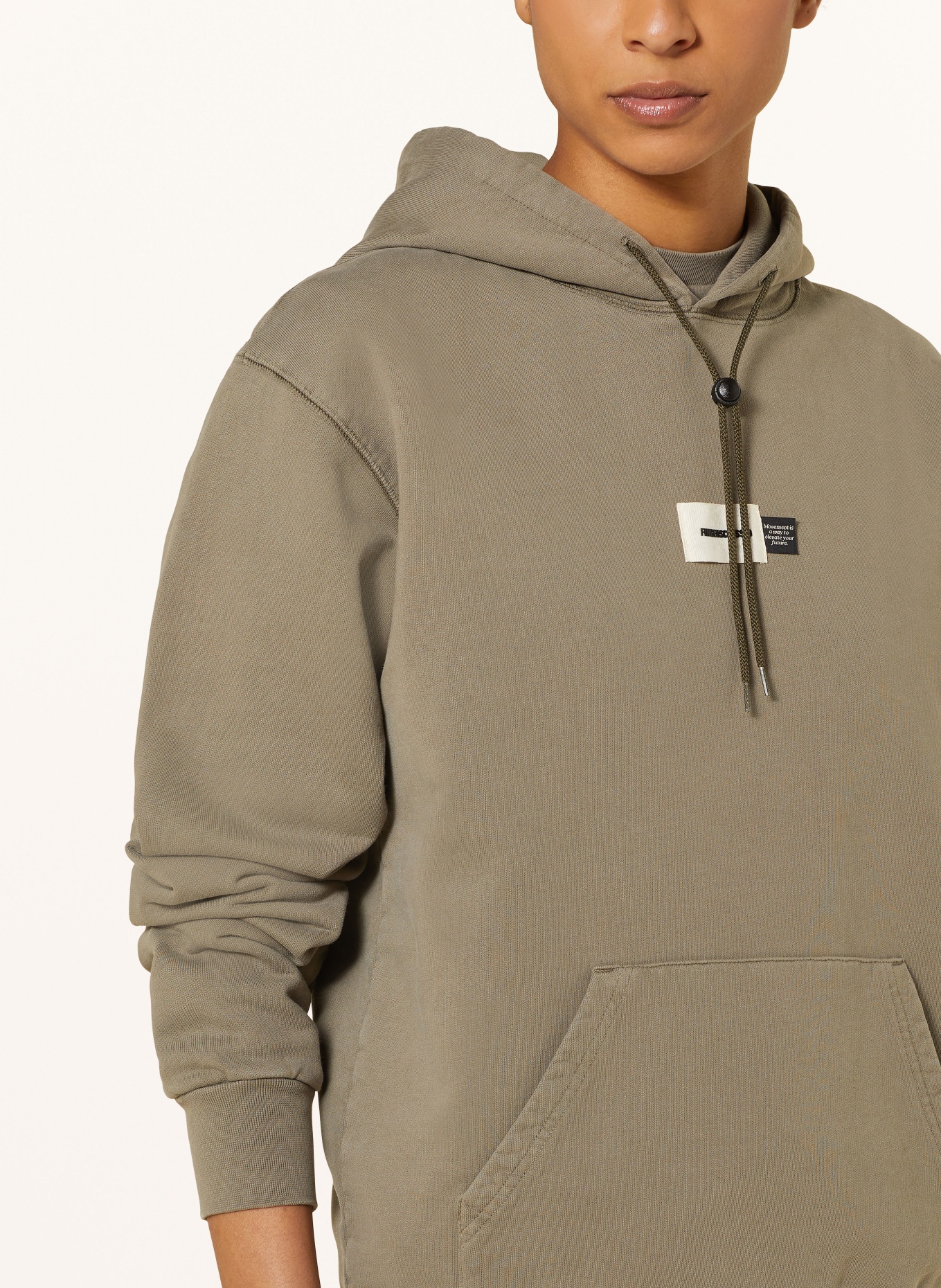 FINGERSCROSSED Hoodie MOVEMENT, Color: OLIVE (Image 5)