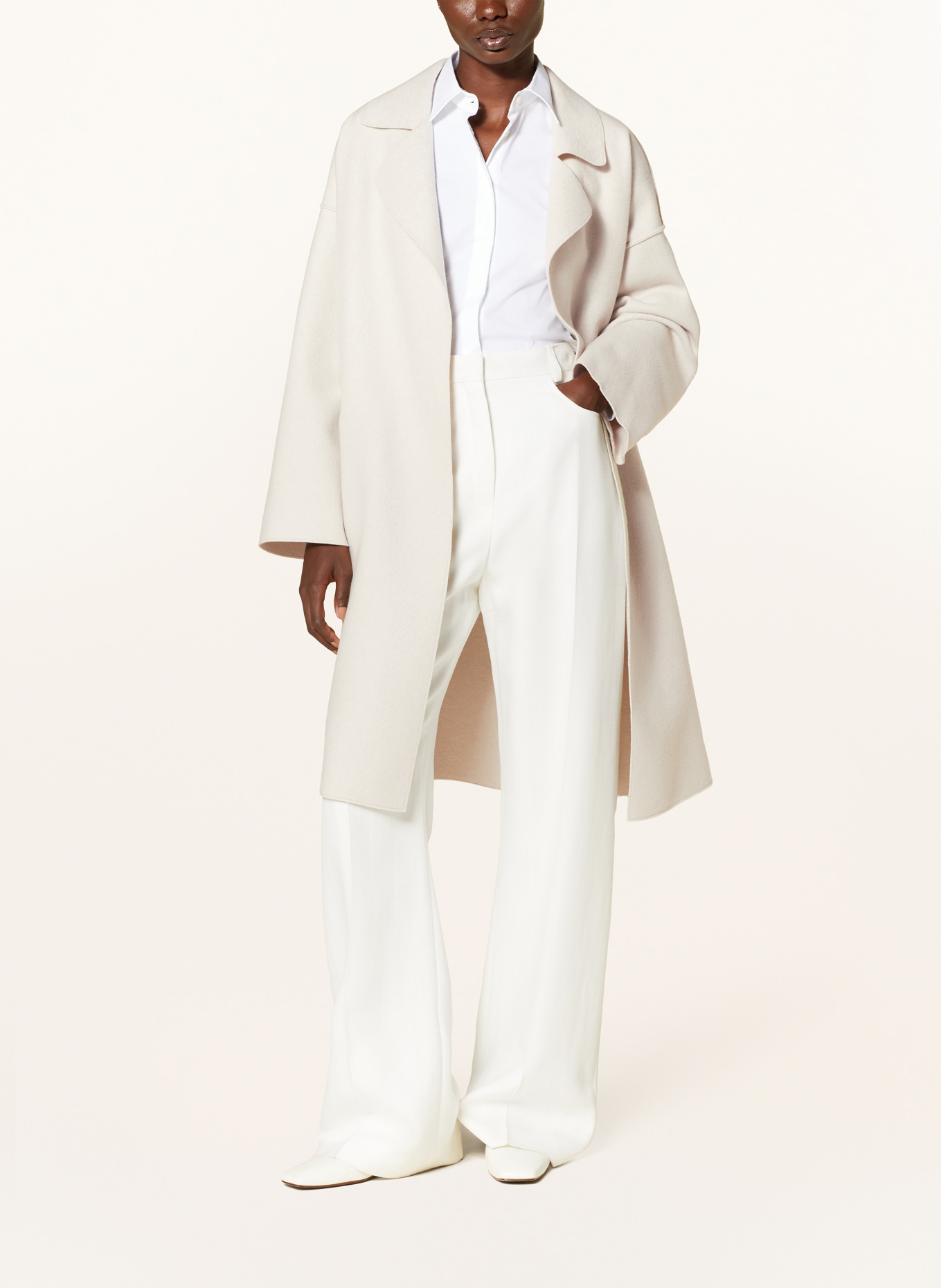 lunaria cashmere Cashmere coat, Color: ECRU (Image 2)