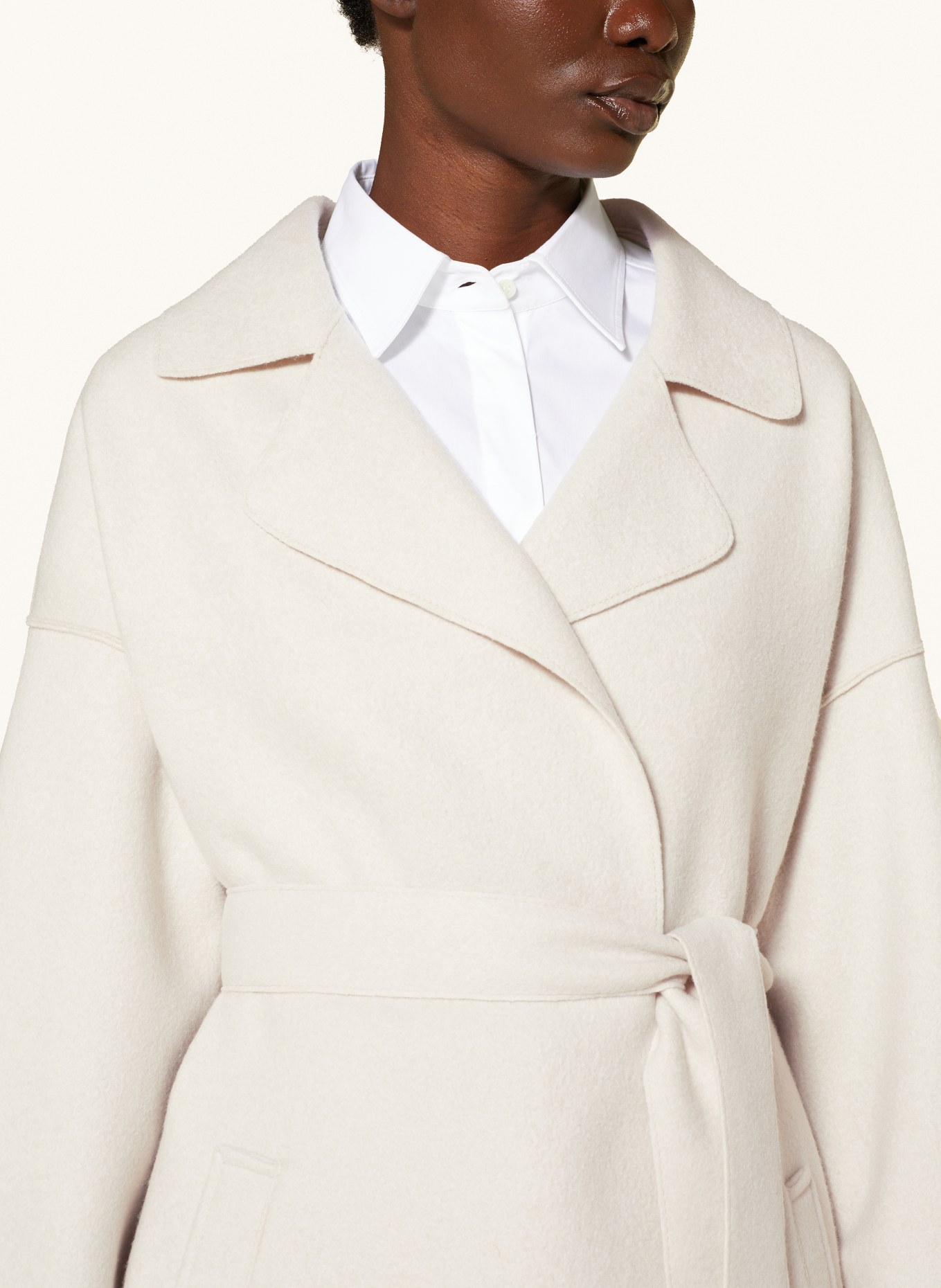 lunaria cashmere Cashmere coat, Color: ECRU (Image 4)