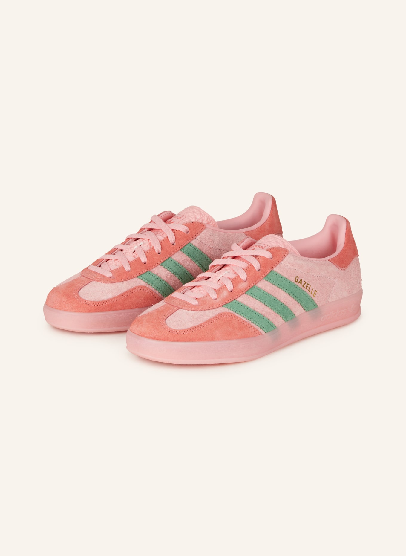 adidas Originals Sneaker GAZELLE INDOOR, Farbe: LACHS/ GRÜN (Bild 1)