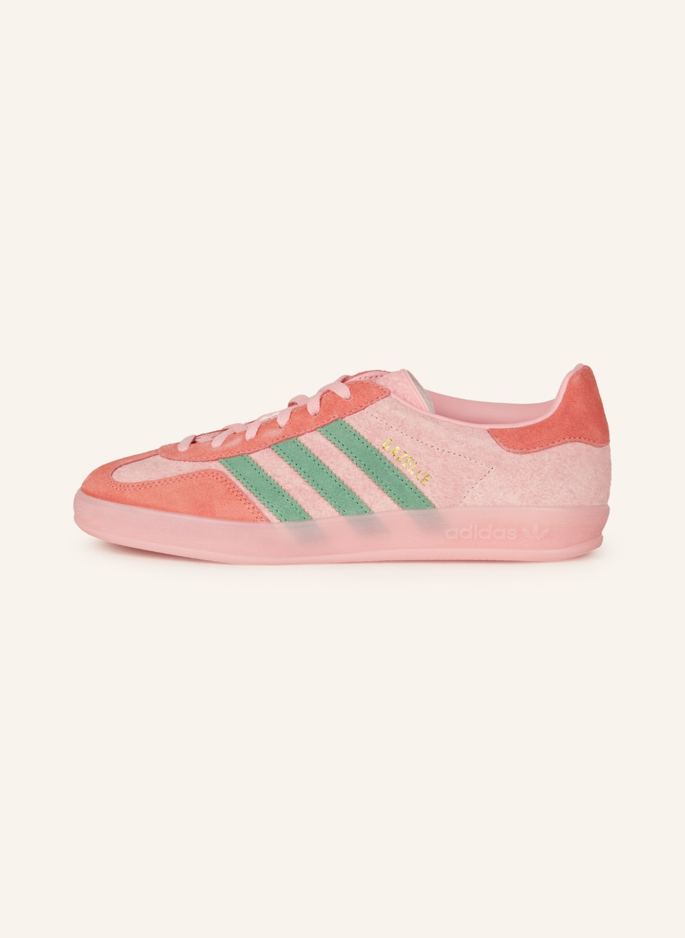 adidas Originals Sneaker GAZELLE INDOOR, Farbe: LACHS/ GRÜN (Bild 4)