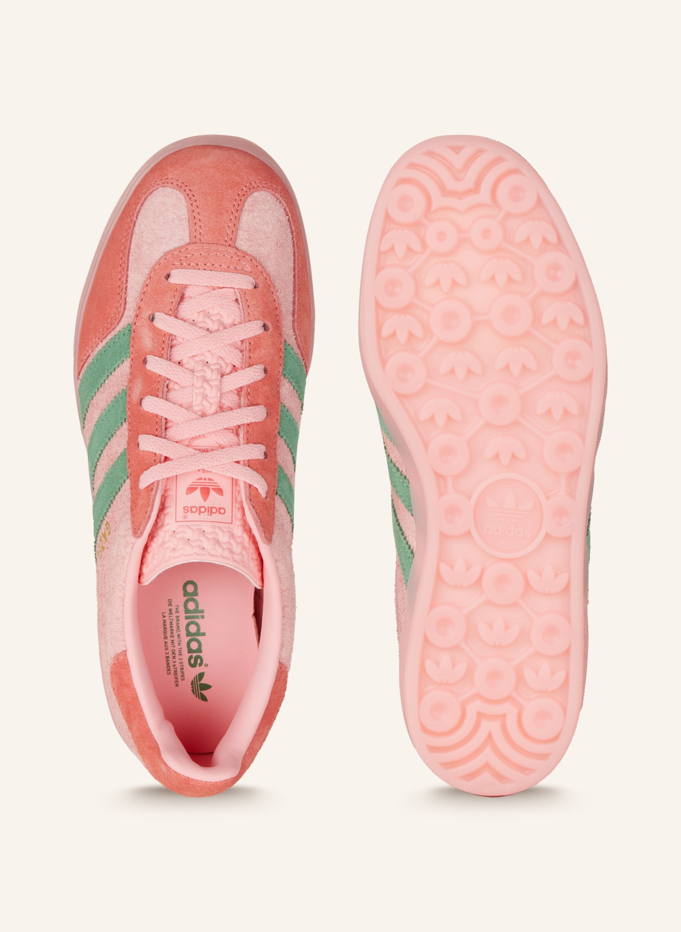 adidas Originals Sneaker GAZELLE INDOOR, Farbe: LACHS/ GRÜN (Bild 5)