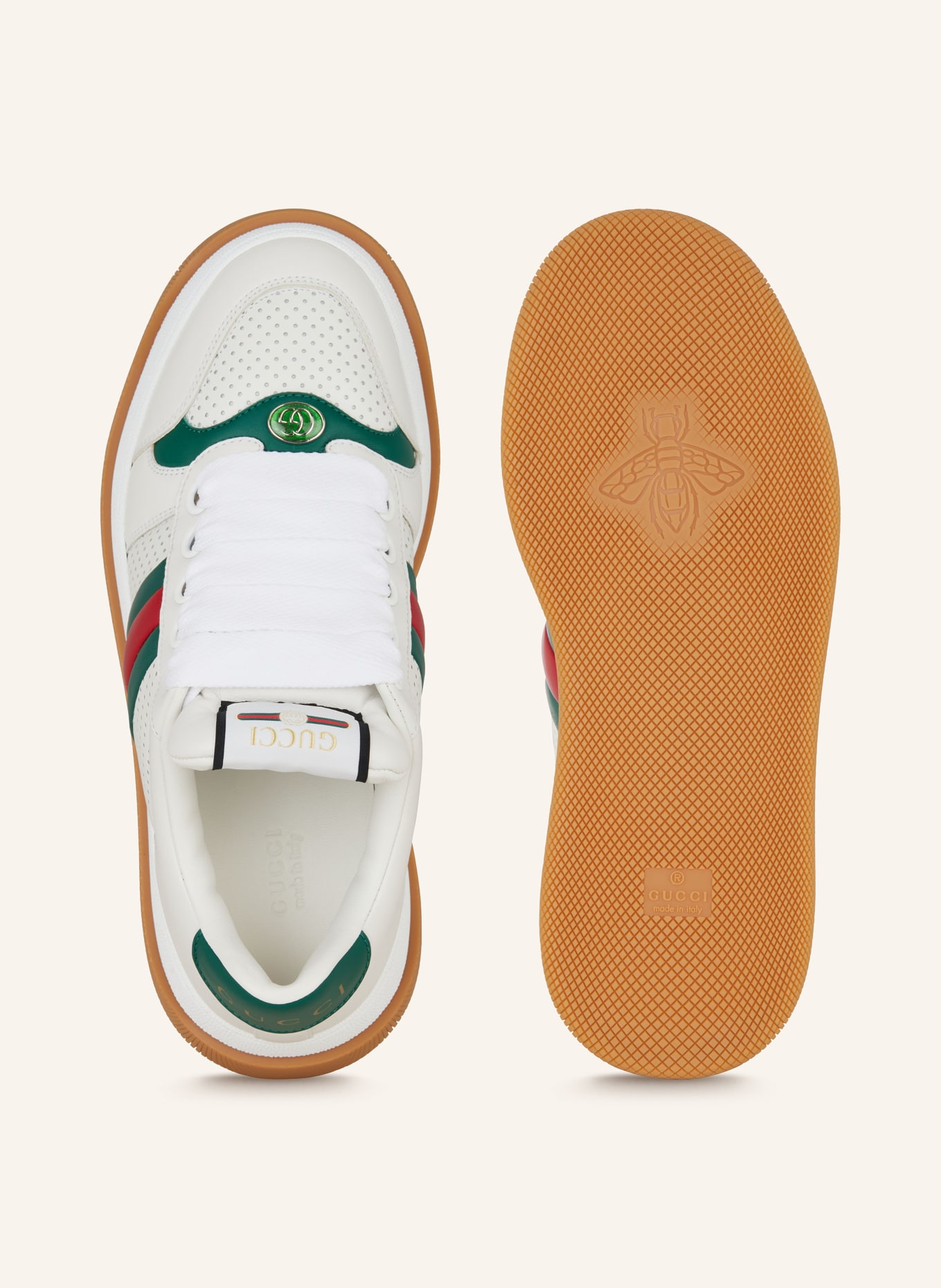 GUCCI Sneakers, Color: WHITE/ GREEN/ RED (Image 5)