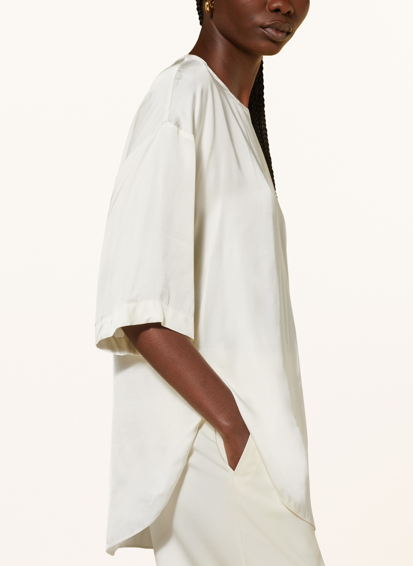 REISS Shirt blouse ANYA in satin, Color: WHITE (Image 4)