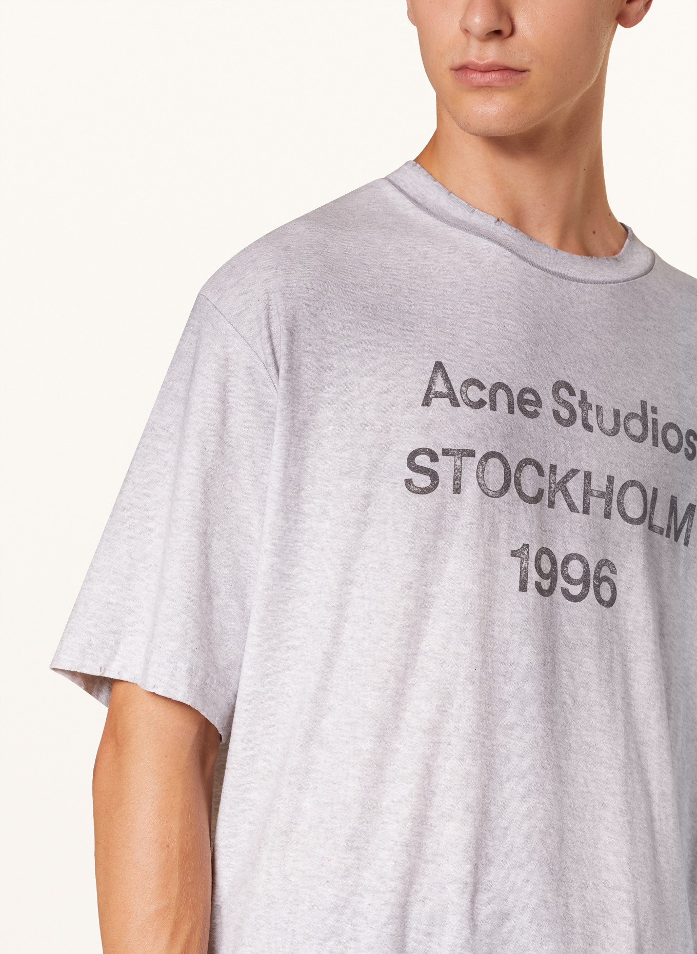 Acne Studios T-shirt, Color: GRAY/ DARK GRAY (Image 4)