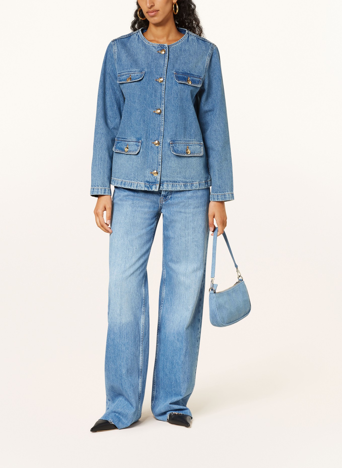 ANINE BING Bluzka jeansowa, Kolor: WASHED BLUE WASHED BLUE (Obrazek 2)
