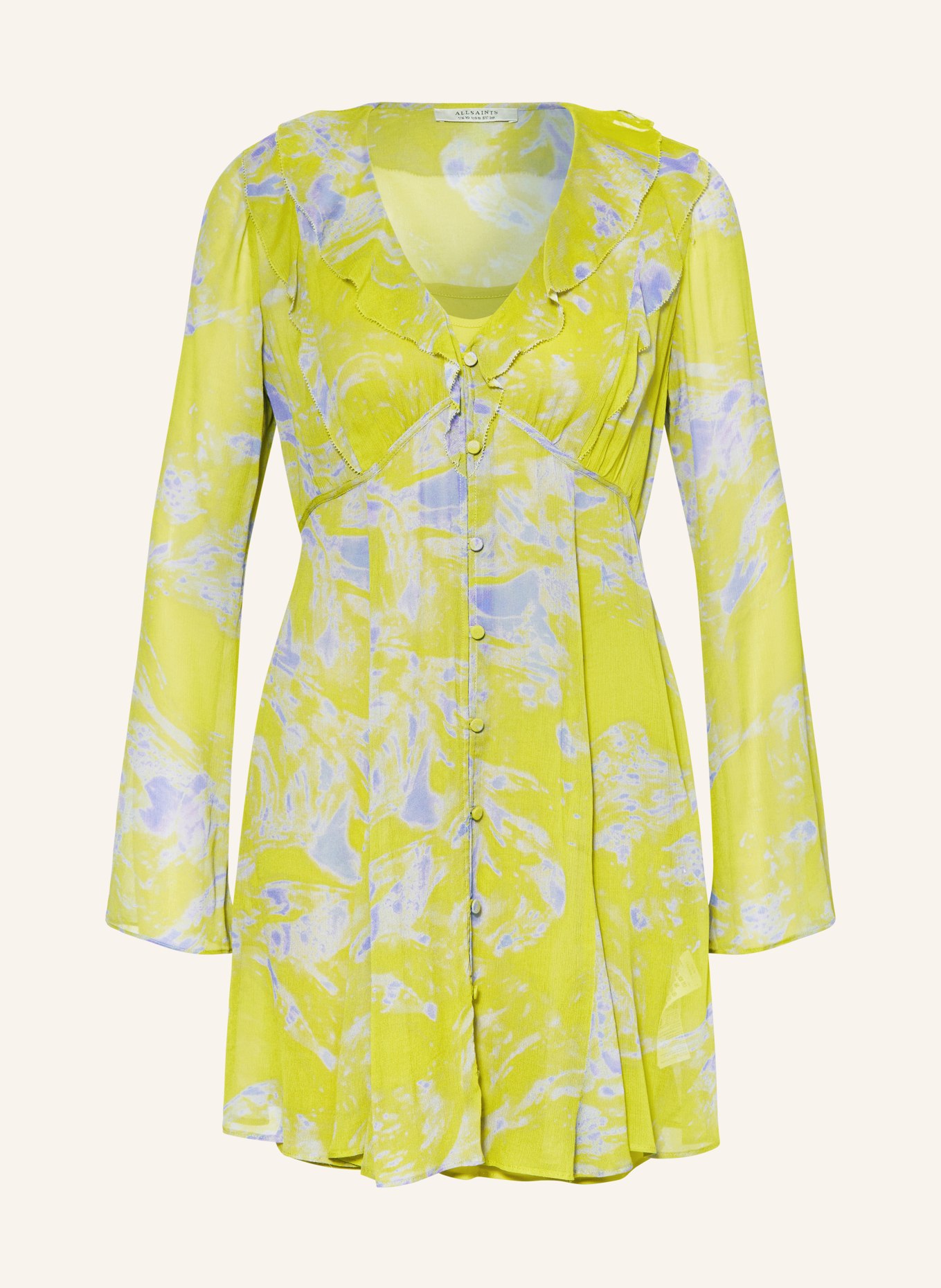 ALLSAINTS Dress LINI, Color: LIGHT GREEN/ PURPLE (Image 1)
