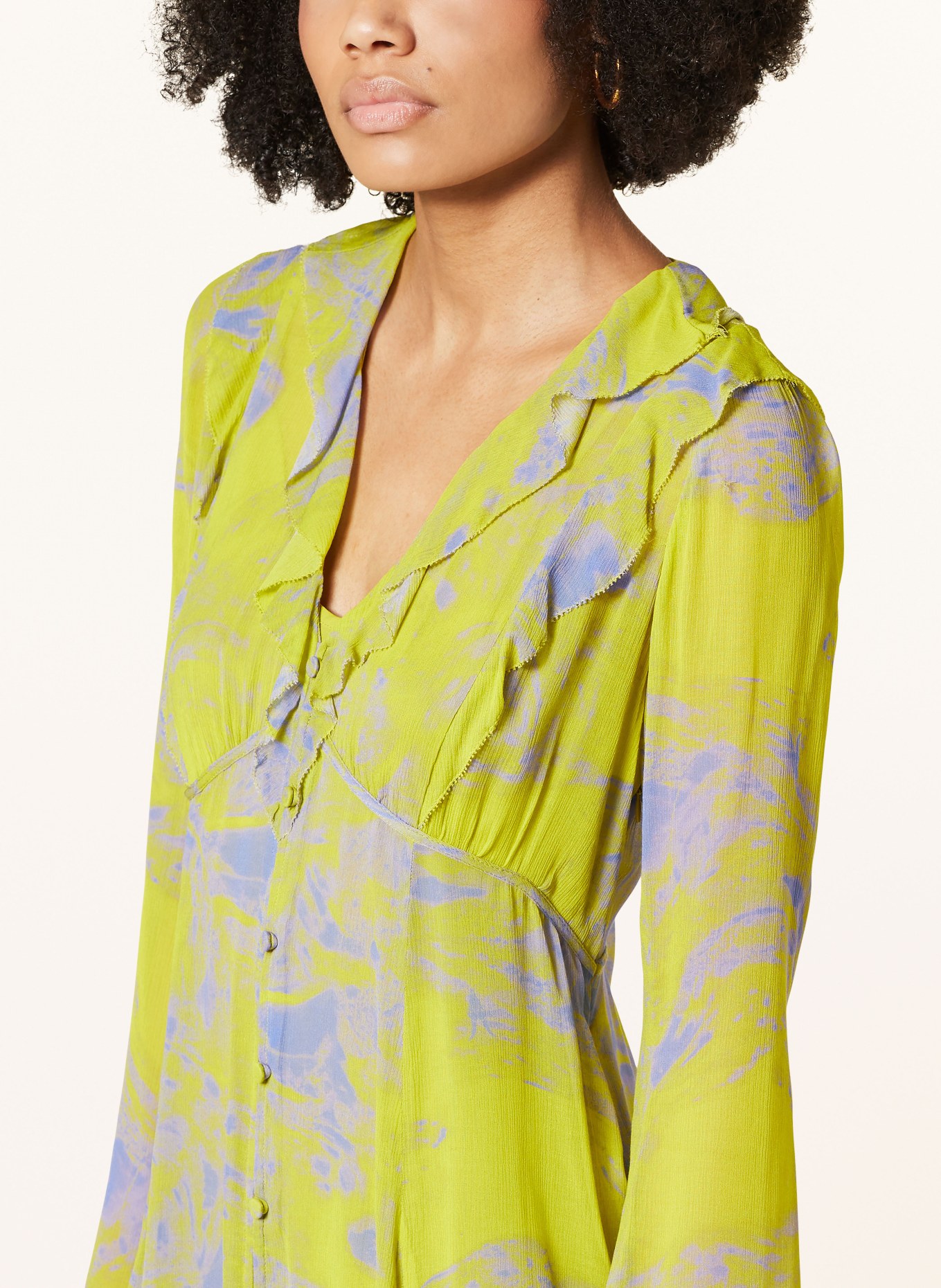 ALLSAINTS Dress LINI, Color: LIGHT GREEN/ PURPLE (Image 4)
