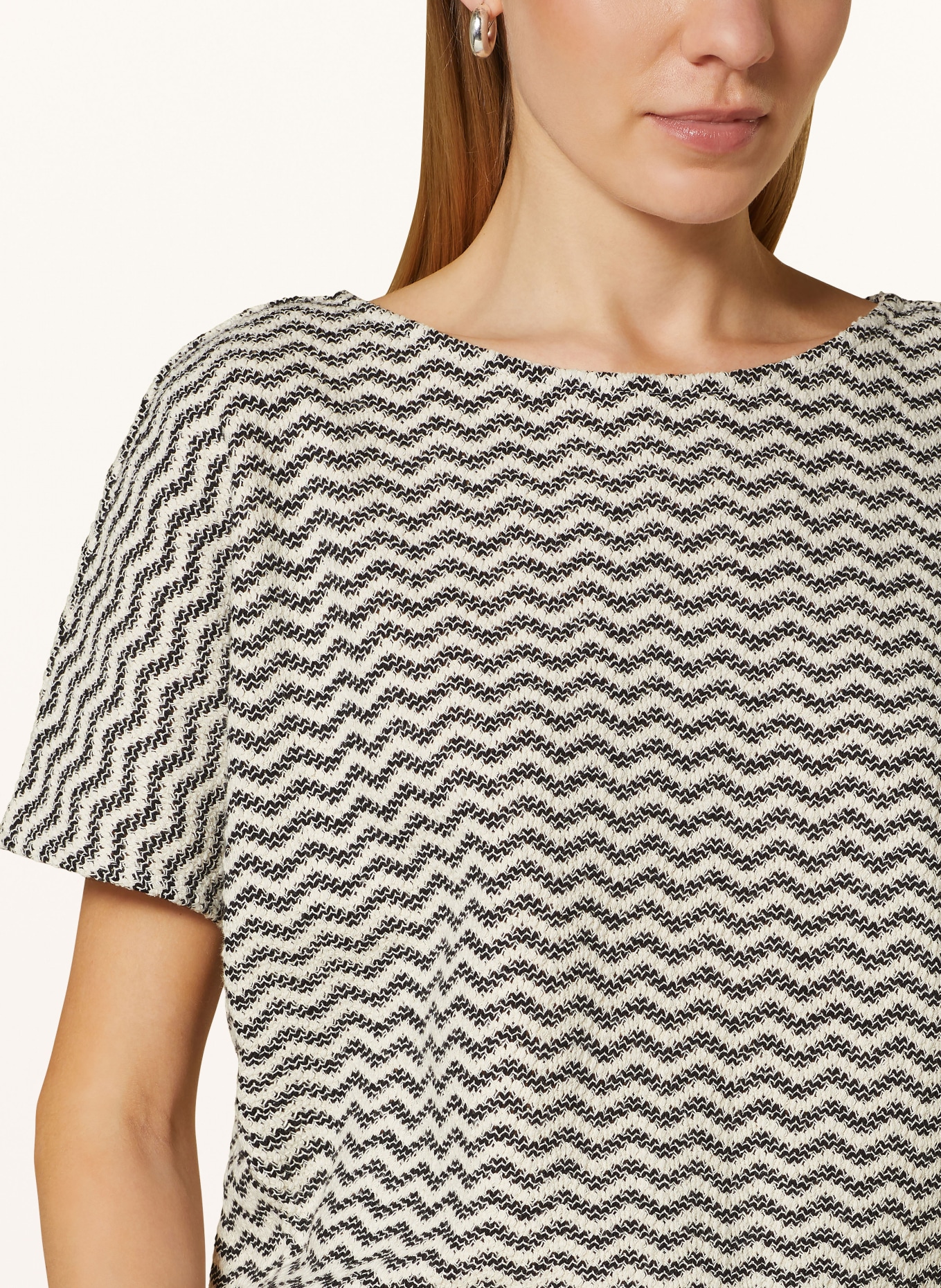 someday Knit shirt UMERA, Color: BLACK/ WHITE (Image 4)