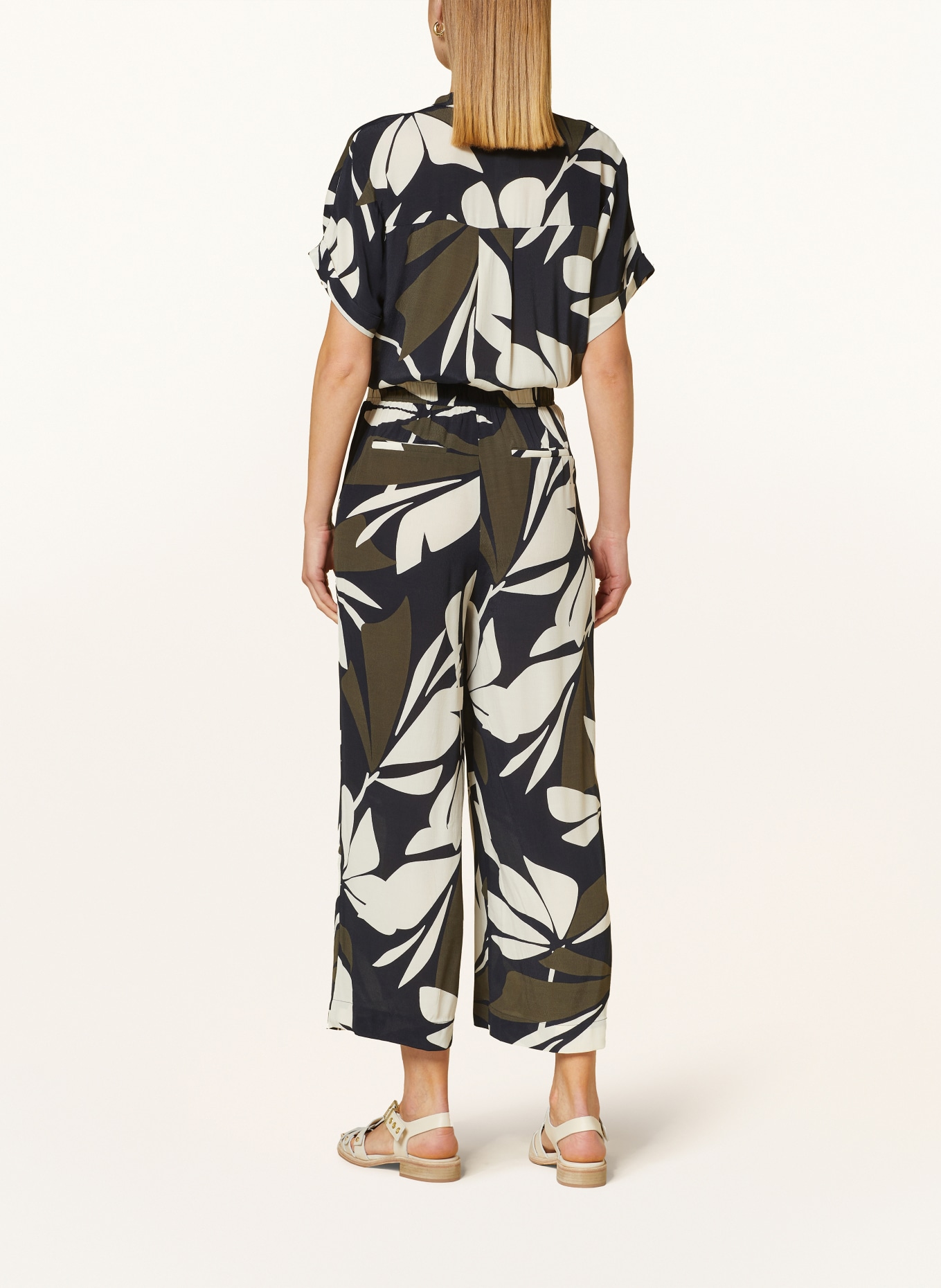 Aubrey pleated floral jumpsuit store