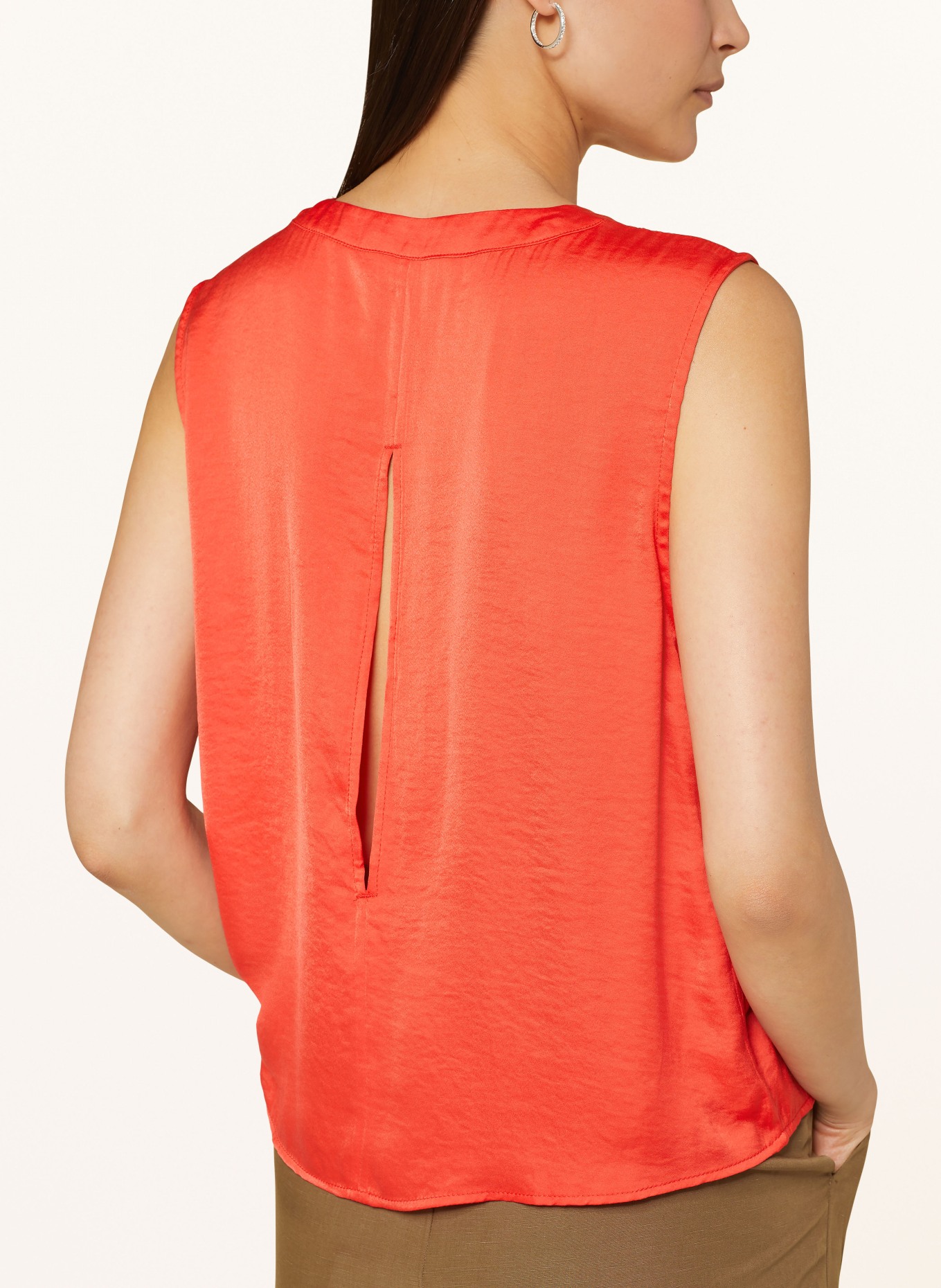 MSCH COPENHAGEN Blouse top MSCHEMBERLYN with cut-out, Color: RED (Image 4)
