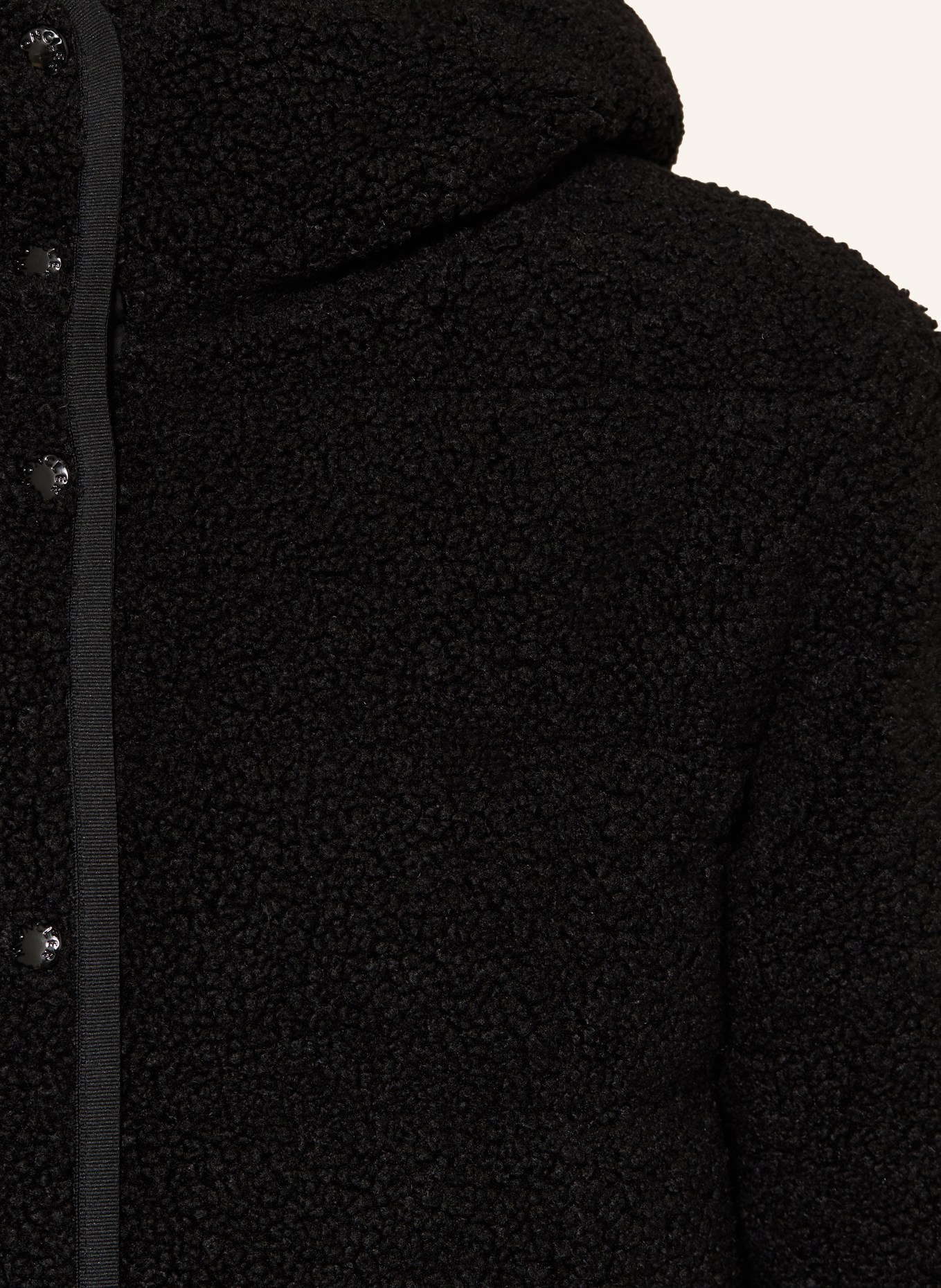 MONCLER enfant Kurtka pikowana AUDRIEU z pluszowego materiału: CZARNY