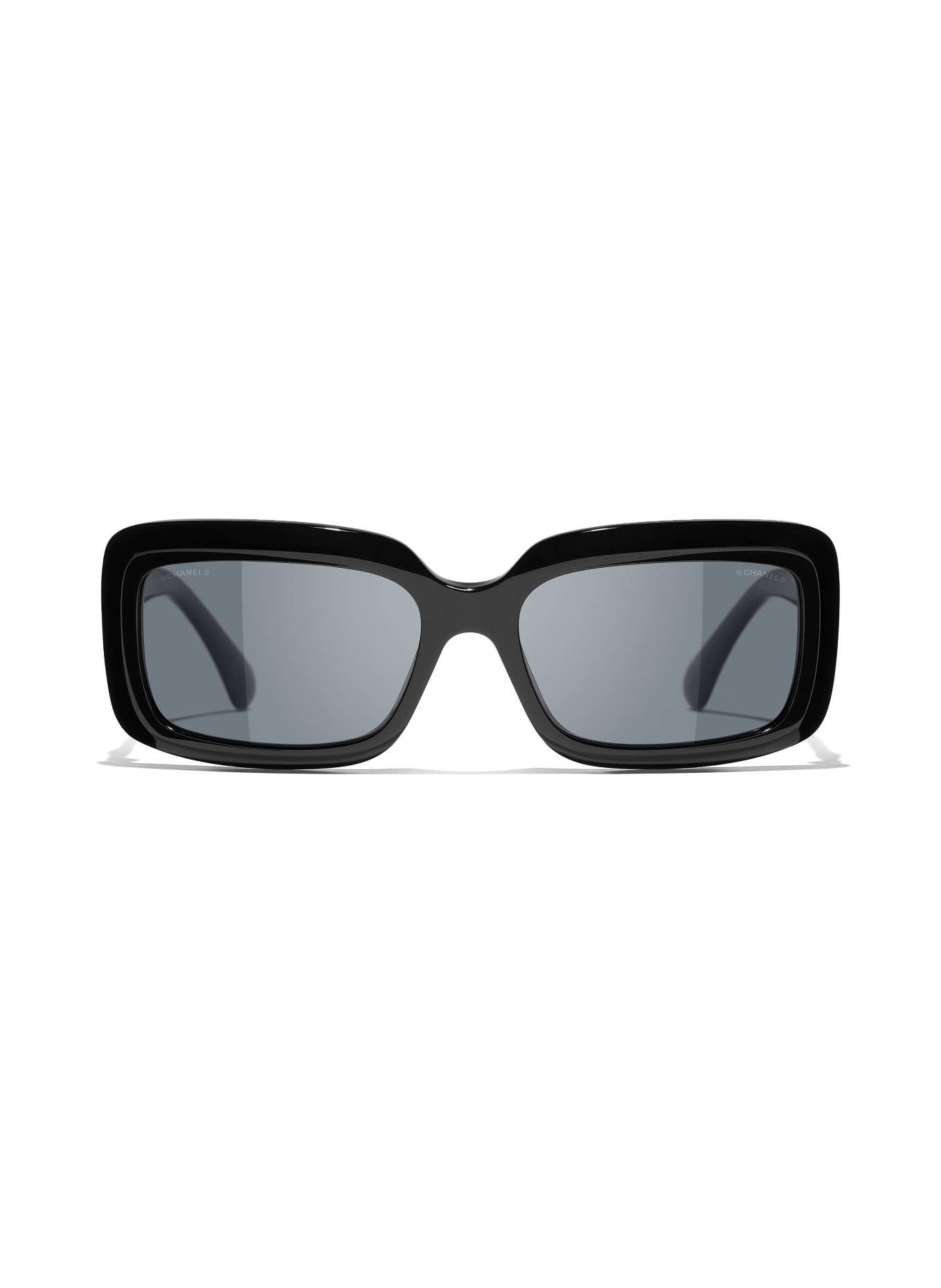 CHANEL Rechteckige Sonnenbrille, Farbe: C501S4 - SCHWARZ/ DUNKELGRAU (Bild 2)